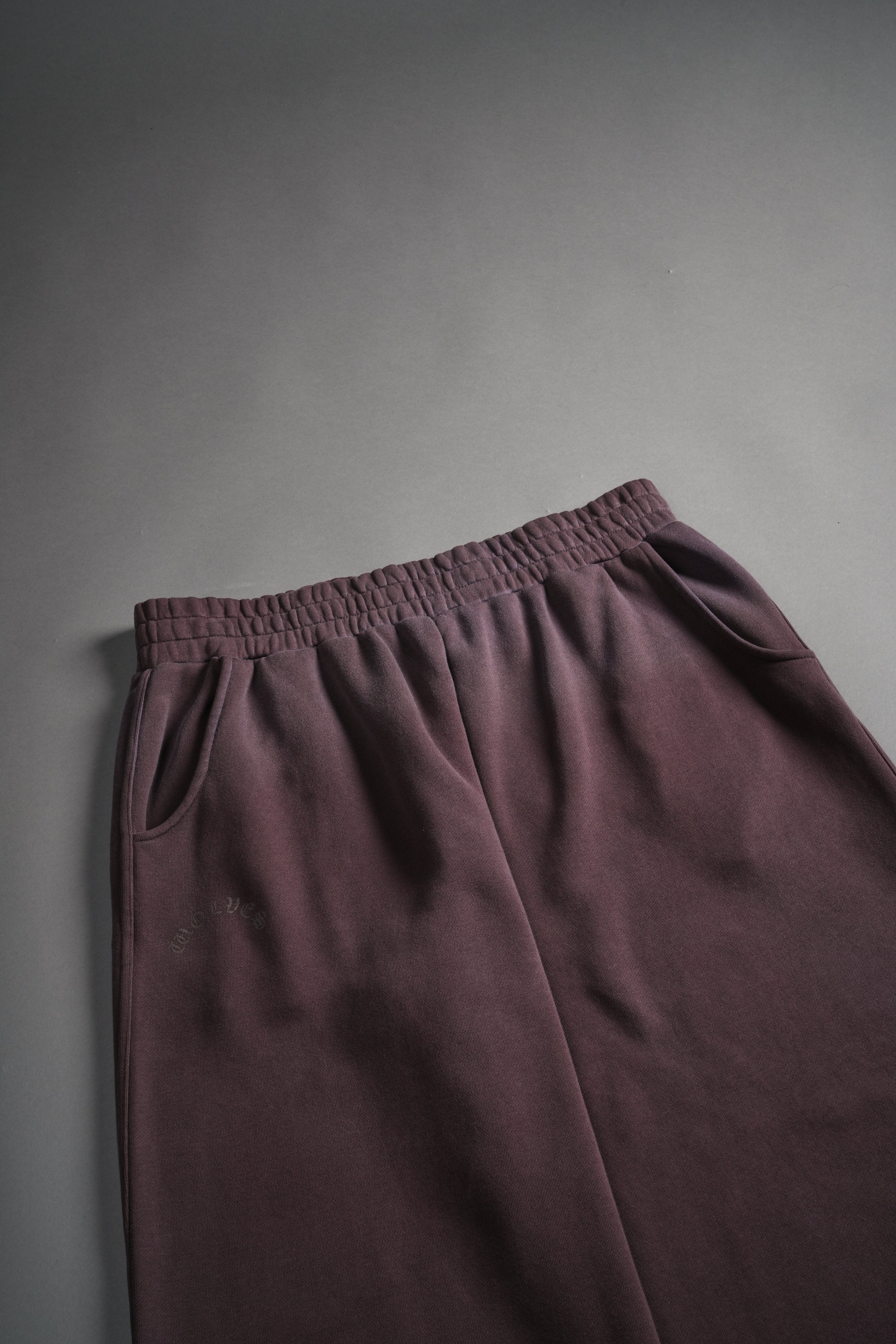 Darc Wandering Moaty Sweat Pants in Darc Garnet Drift Wash