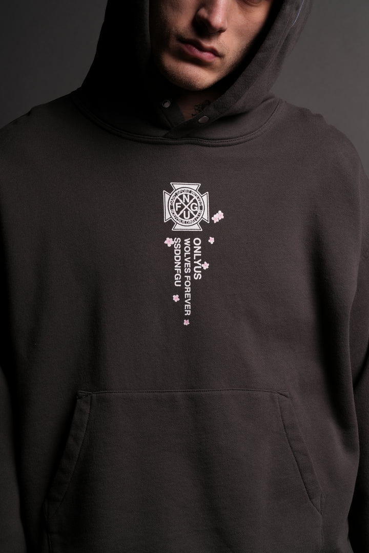 Our Fire V2 "Box Cut" Pierce Hoodie in Wolf Gray