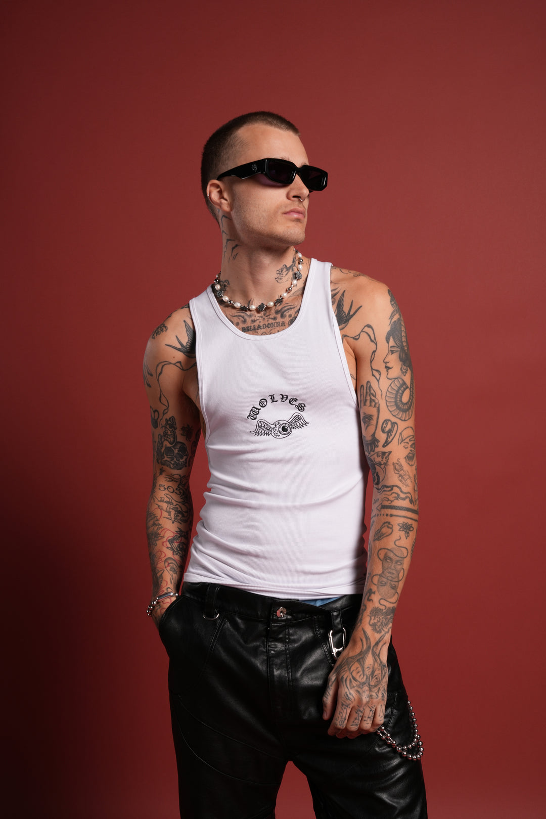 VD Chopper Ribbed Tank V2 in White