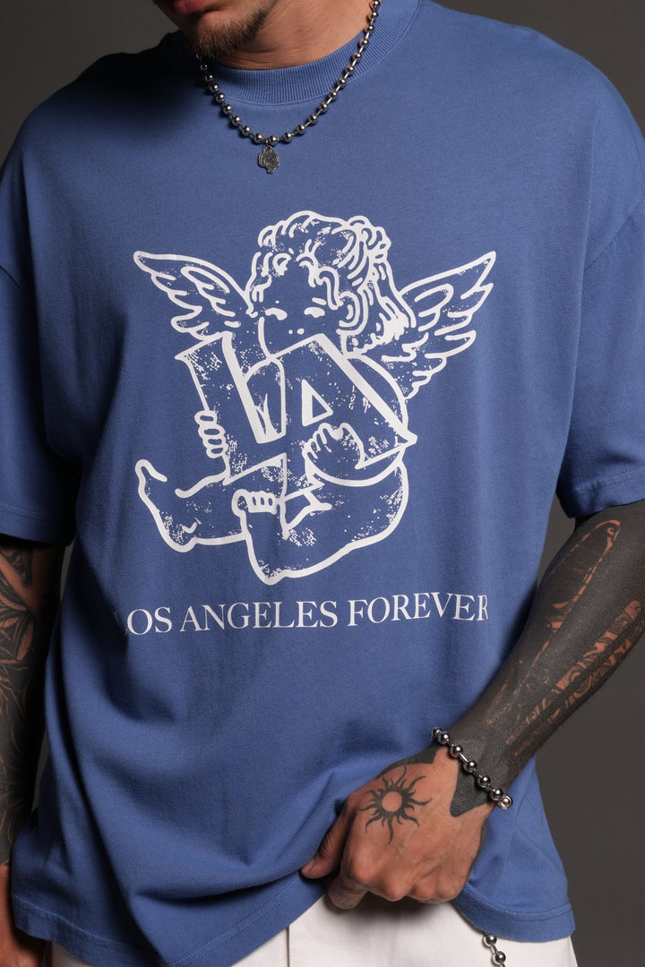 Los Cherub Premium Oversized Tee in La Blue