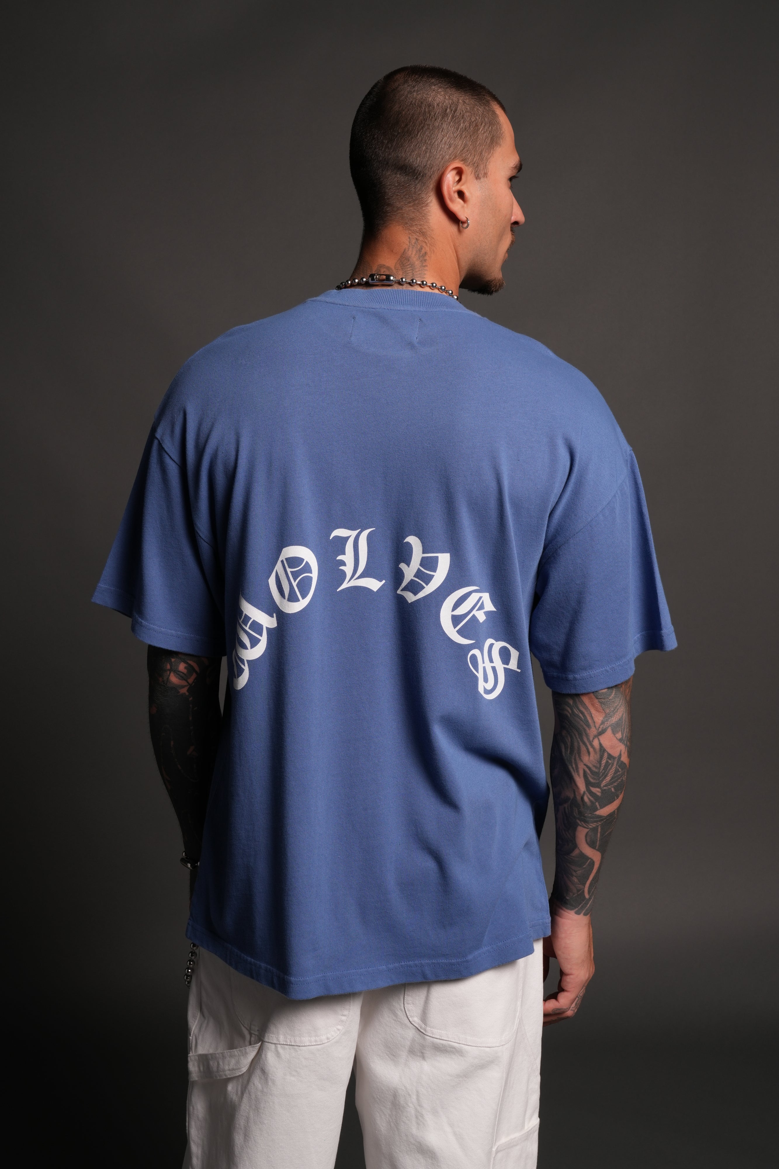 Los Cherub Premium Oversized Tee in La Blue