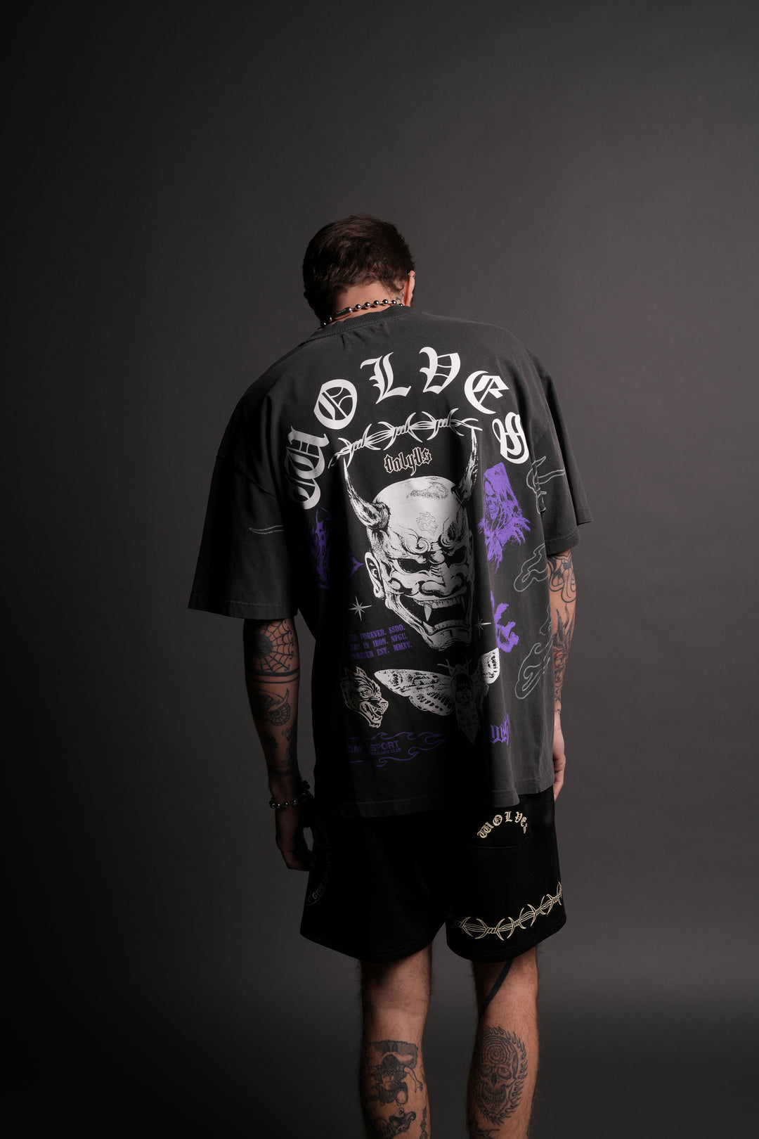 Live Or Die "Premium" Oversized Tee in Wolf Gray