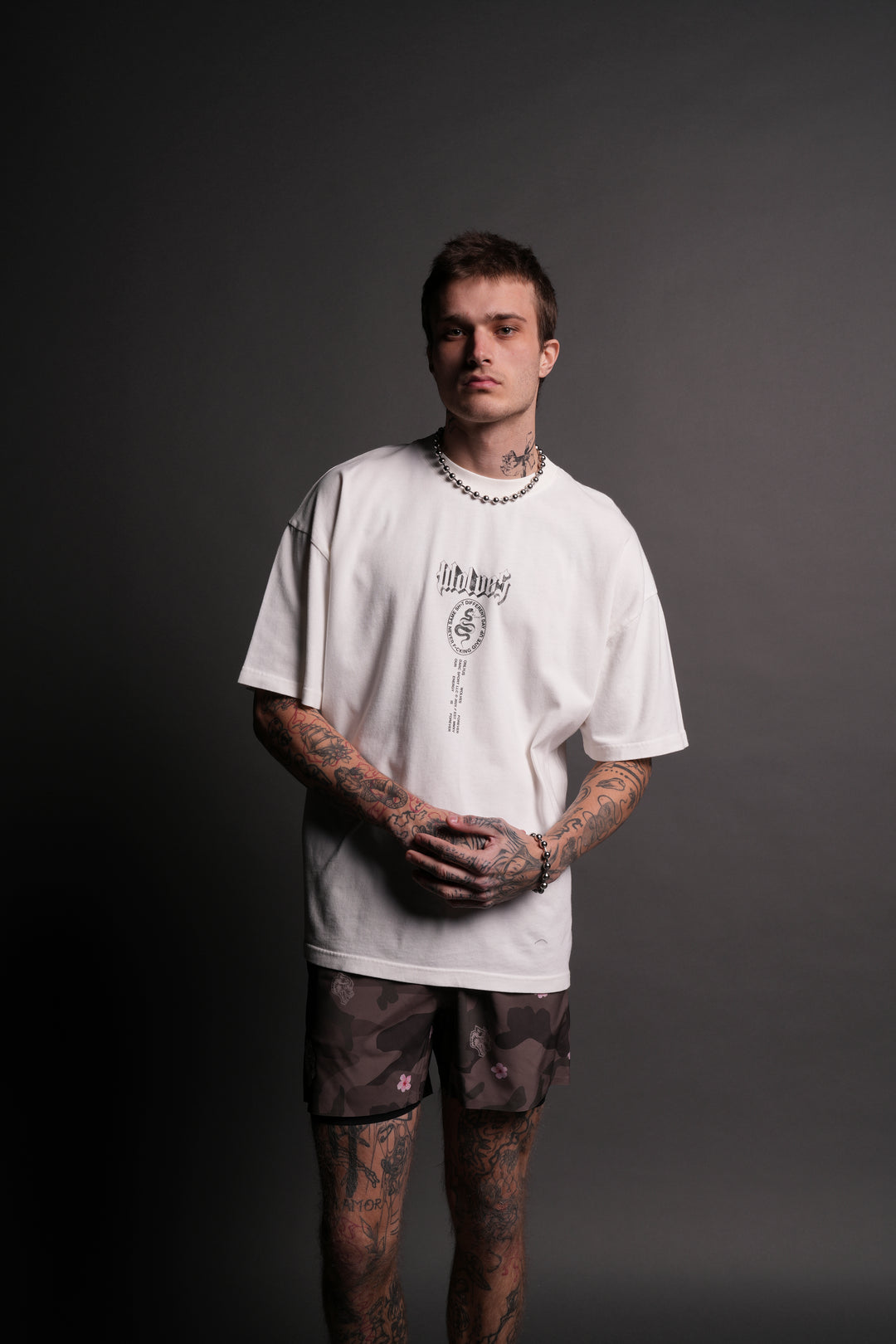 Wolves Club Forever "Premium" Oversized Tee in Cream