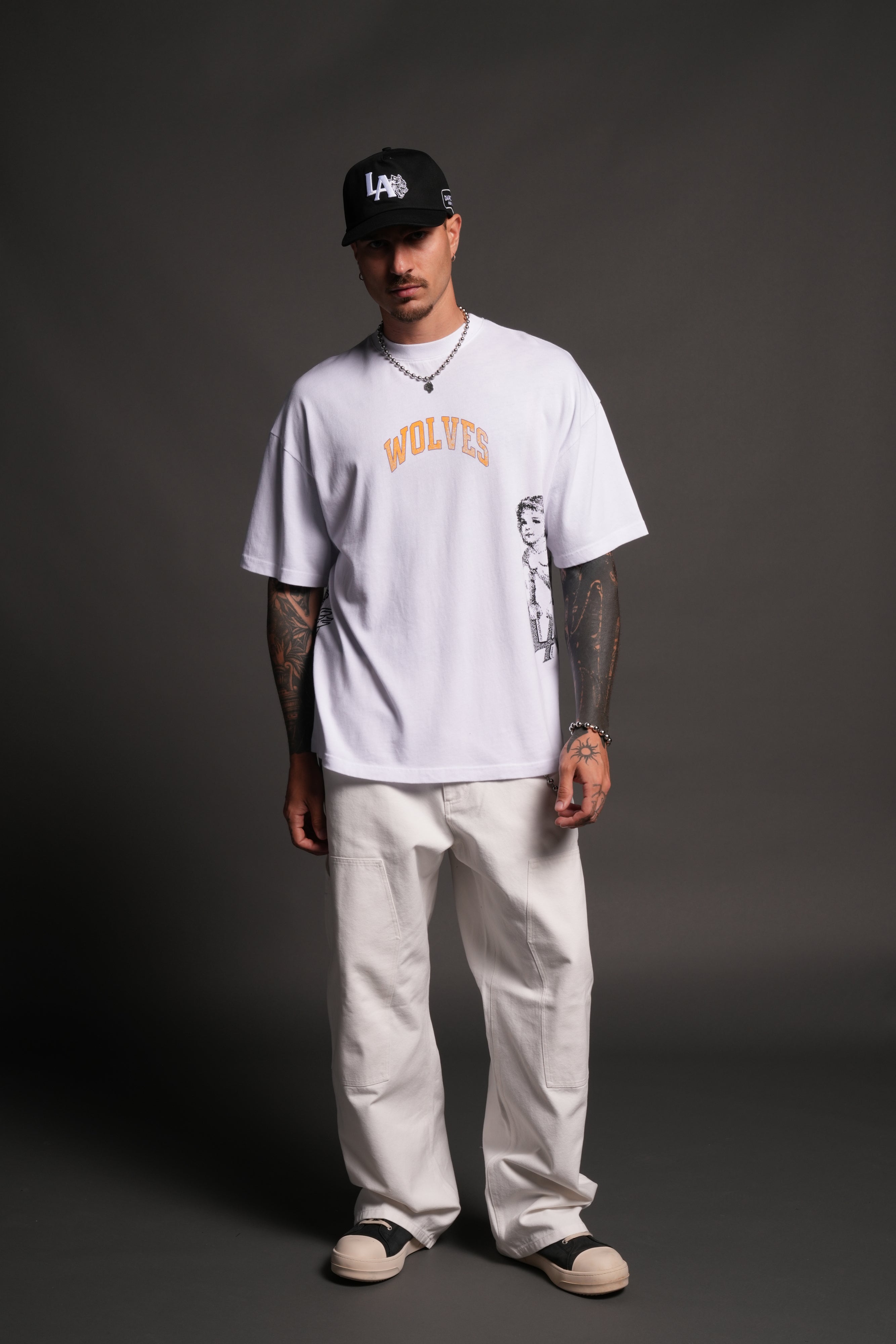 LA Has Your Back Premium Oversized Tee in White