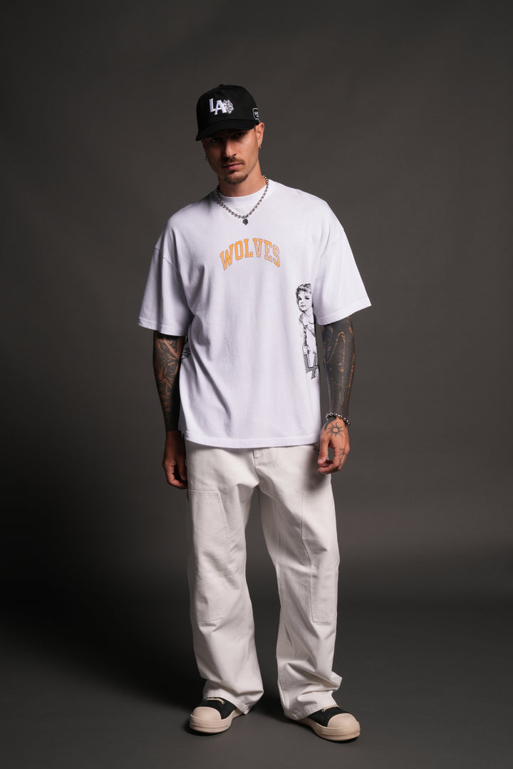 LA Has Your Back Premium Oversized Tee in White