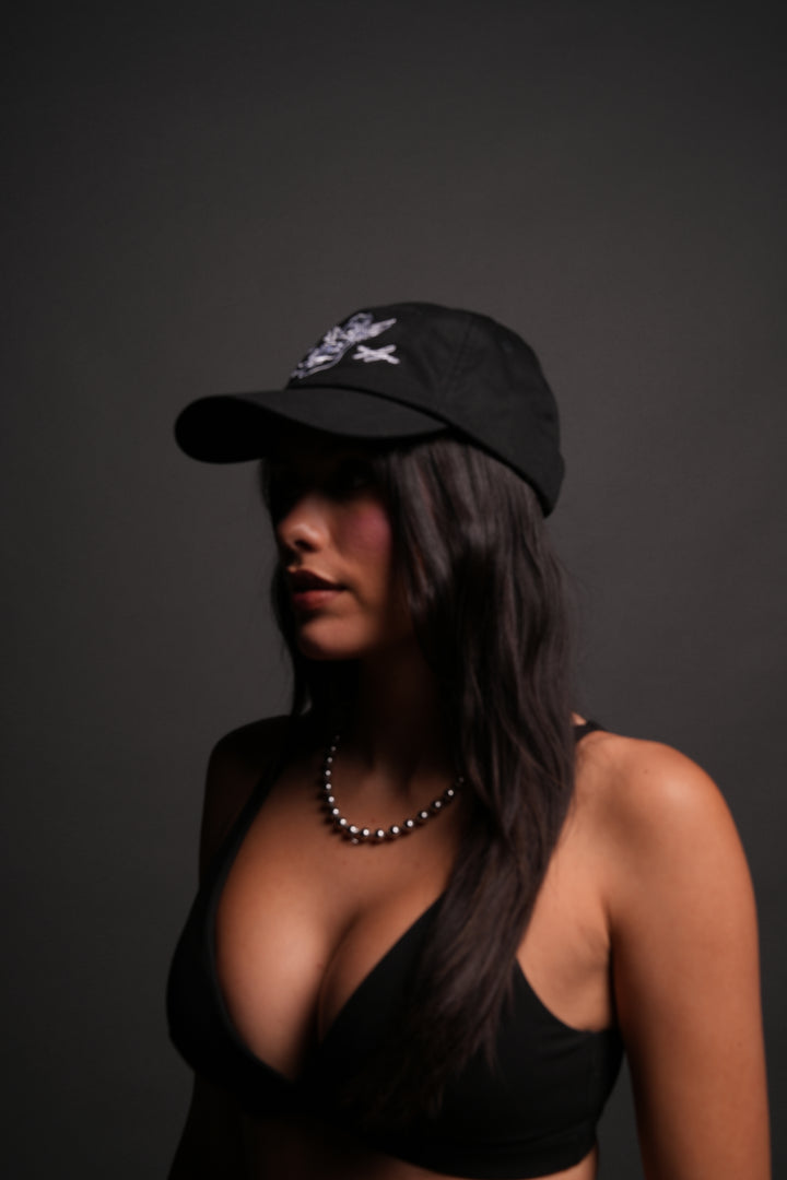 Cherub and the Skull Dad Hat V2 in Black