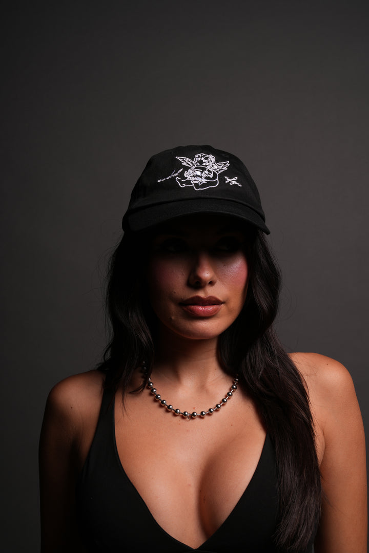 Cherub and the Skull Dad Hat V2 in Black