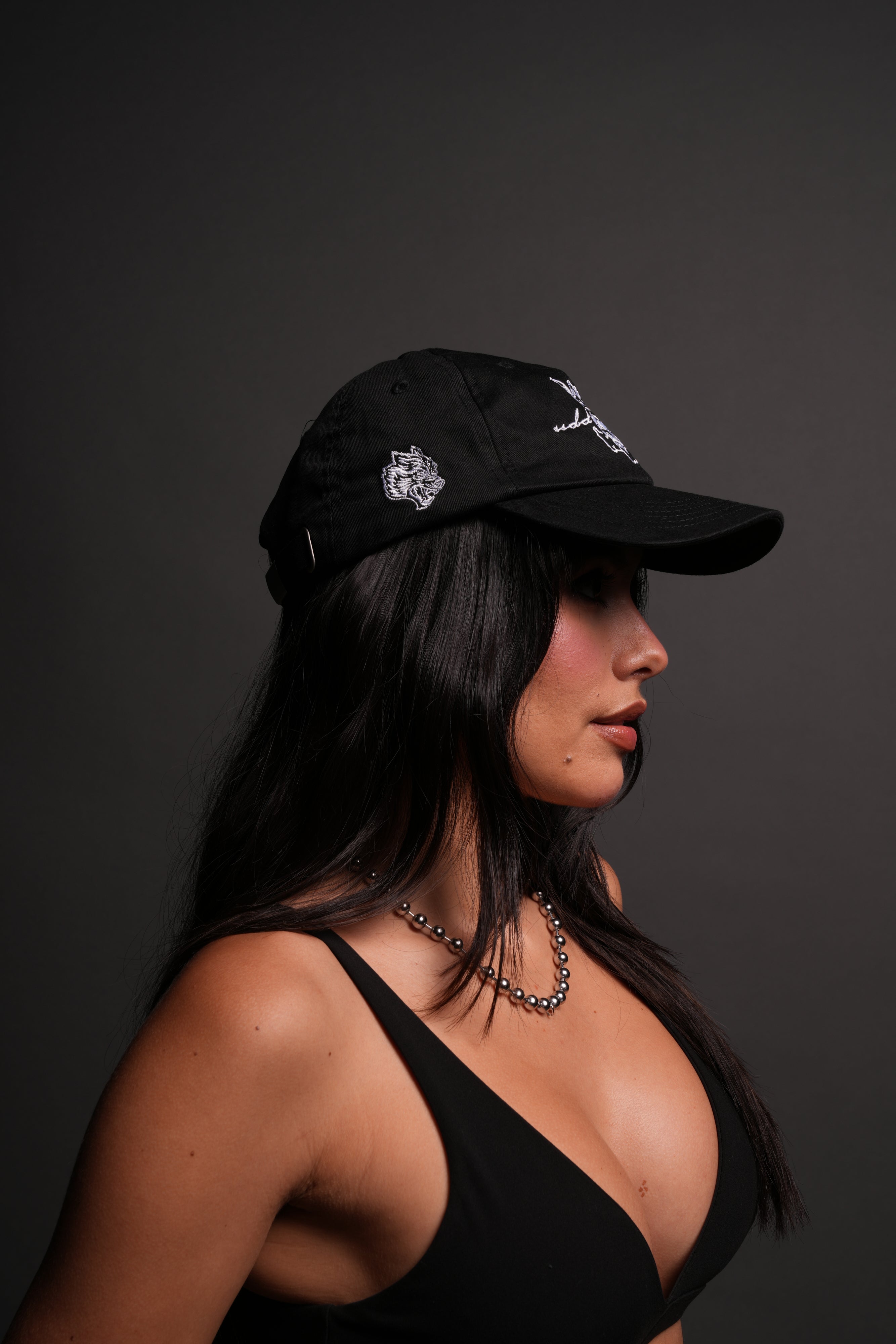 Cherub and the Skull Dad Hat V2 in Black