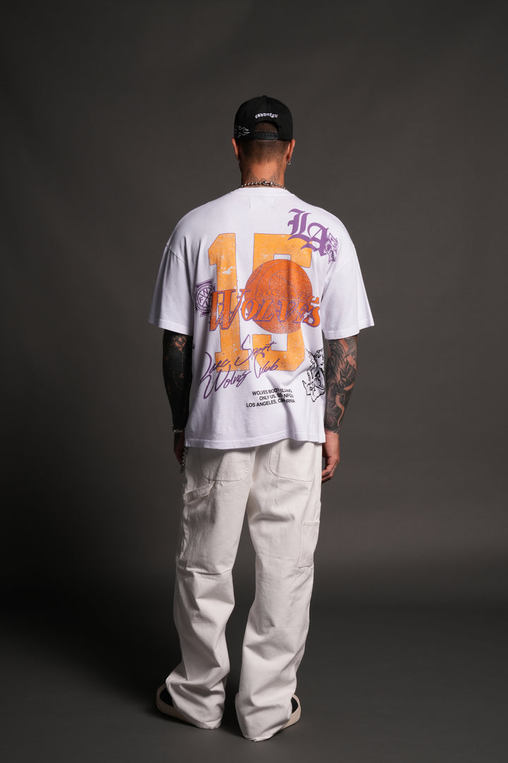 LA Has Your Back Premium Oversized Tee in White