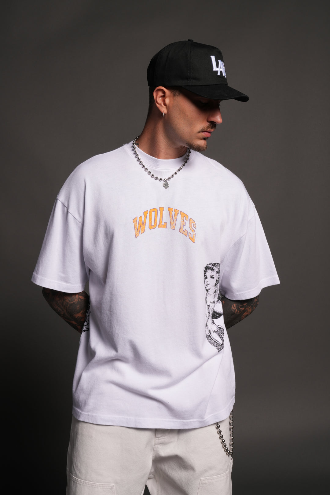 LA Has Your Back Premium Oversized Tee in White