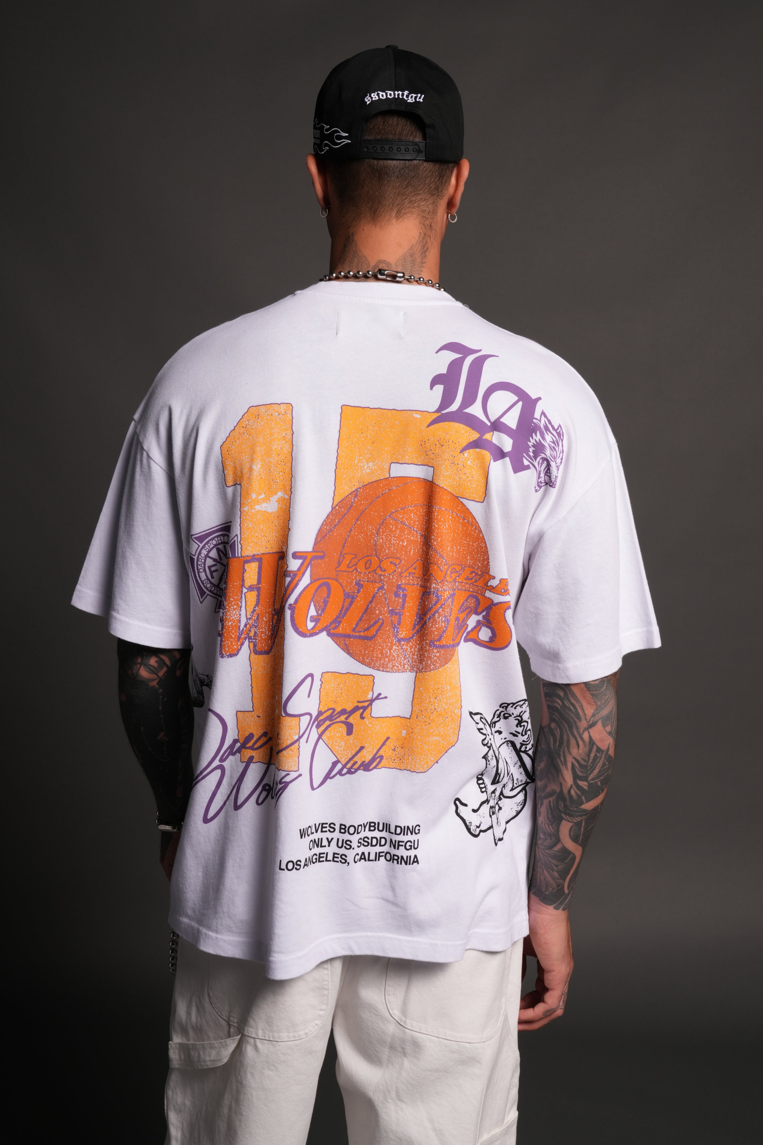LA Has Your Back Premium Oversized Tee in White