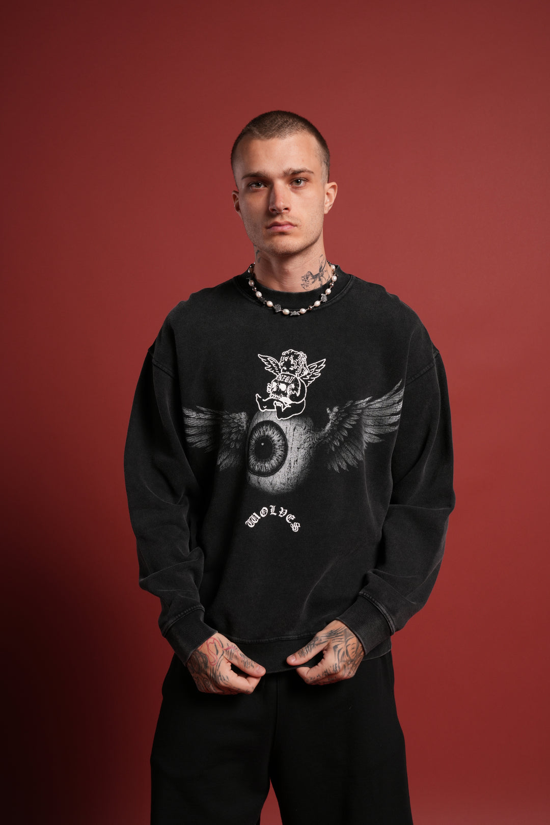 Flight Club London Crewneck in Black