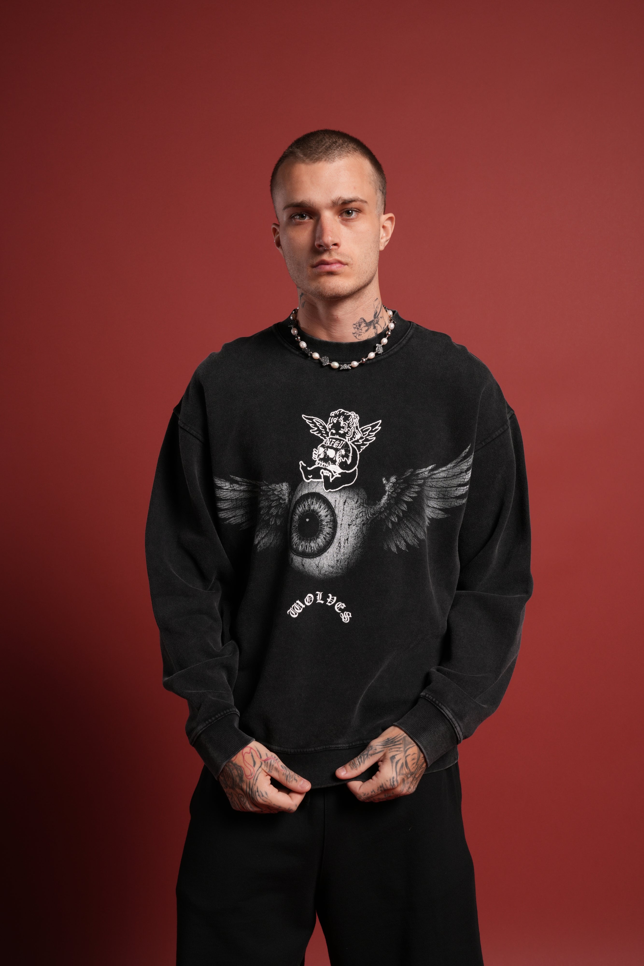 Flight Club London Crewneck in Black