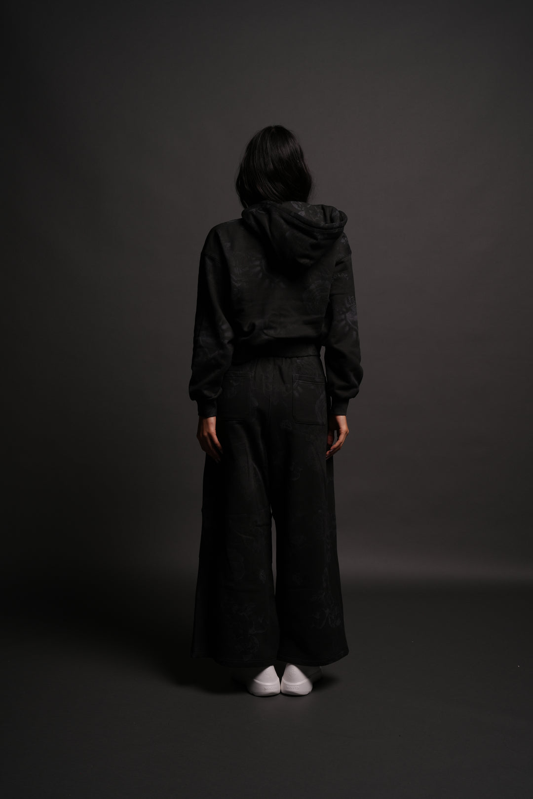 Wolf Chopper "Sage" Cropped Zip Hoodie in Luna