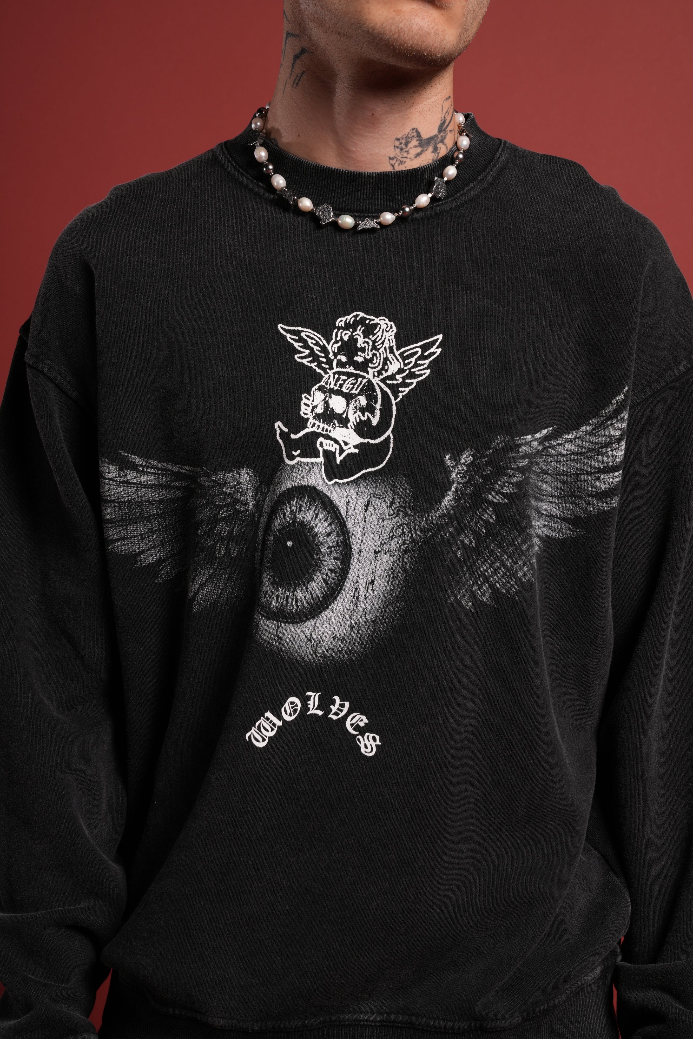 Flight Club London Crewneck in Black