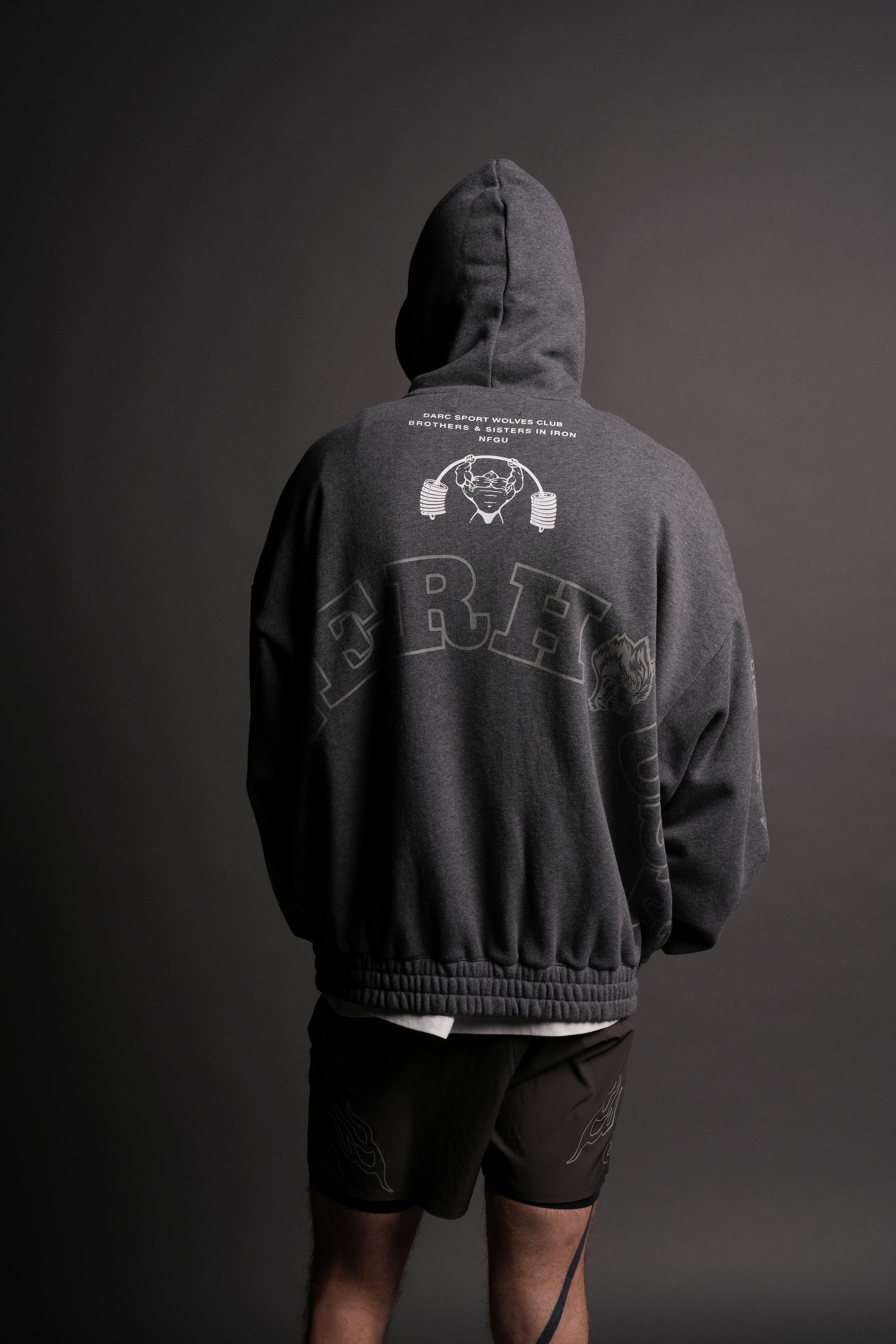 Powerhouse Forever "Chambers" Zip Hoodie in Darc Heather Gray