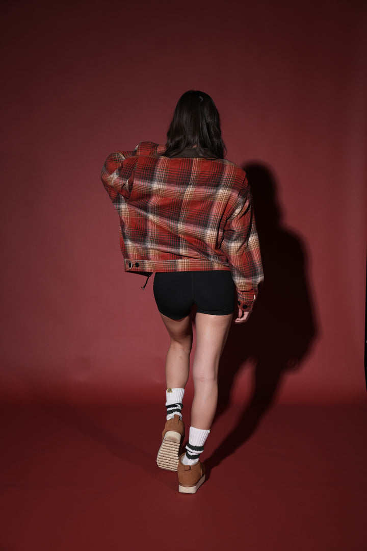 Wolf Head Logan Jacket in Brimstone Plaid