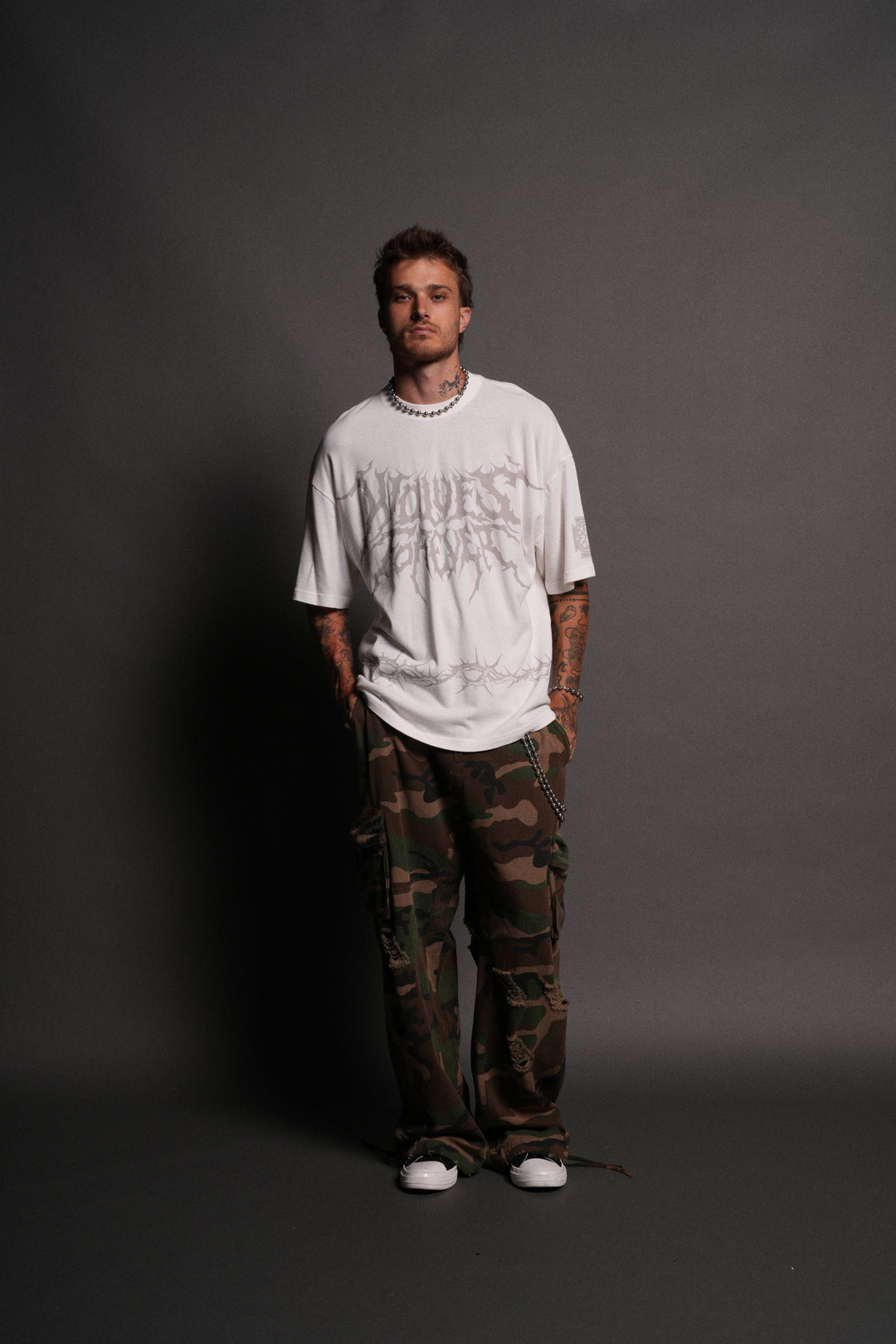 Surrounded by Thorns "Premium" Oversized Tee in Cream