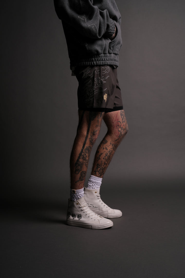 Live Or Die Compression Shorts in Wolf Gray