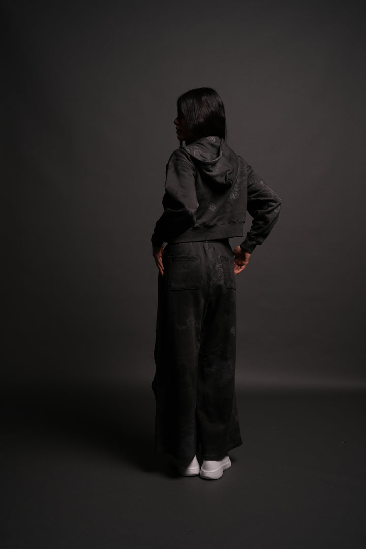 Wolf Chopper "Sage" Cropped Zip Hoodie in Lobo