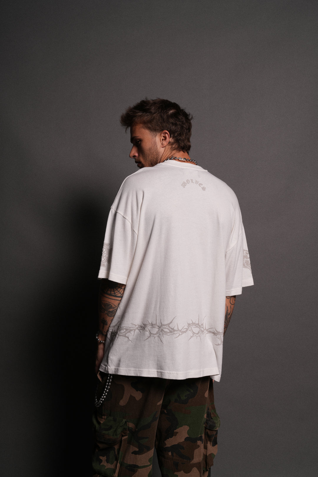 Surrounded by Thorns "Premium" Oversized Tee in Cream