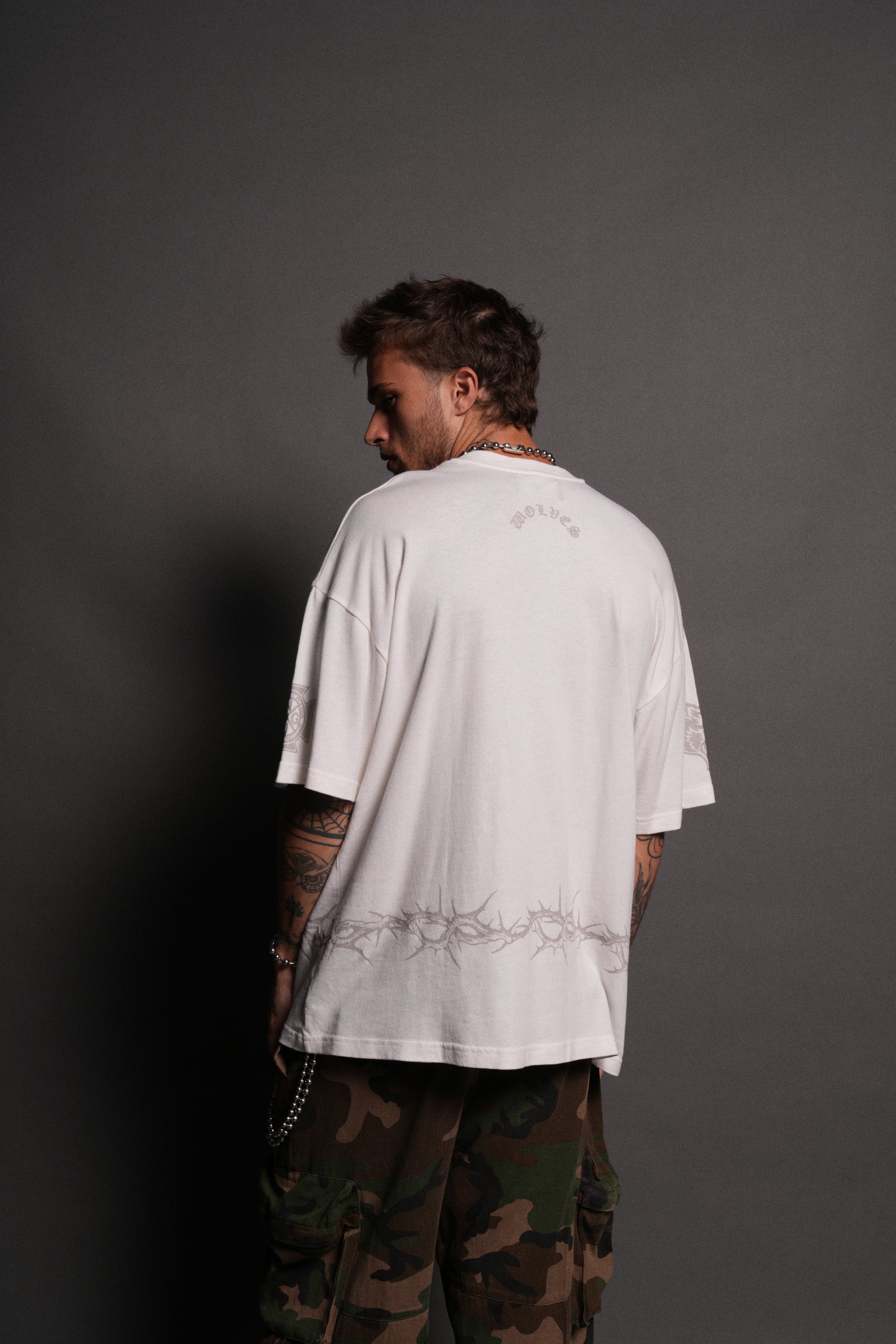 Surrounded by Thorns "Premium" Oversized Tee in Cream