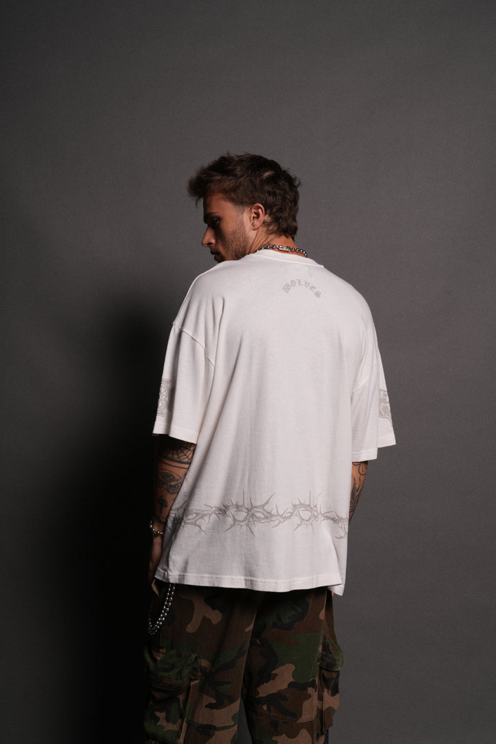 Surrounded by Thorns "Premium" Oversized Tee in Cream