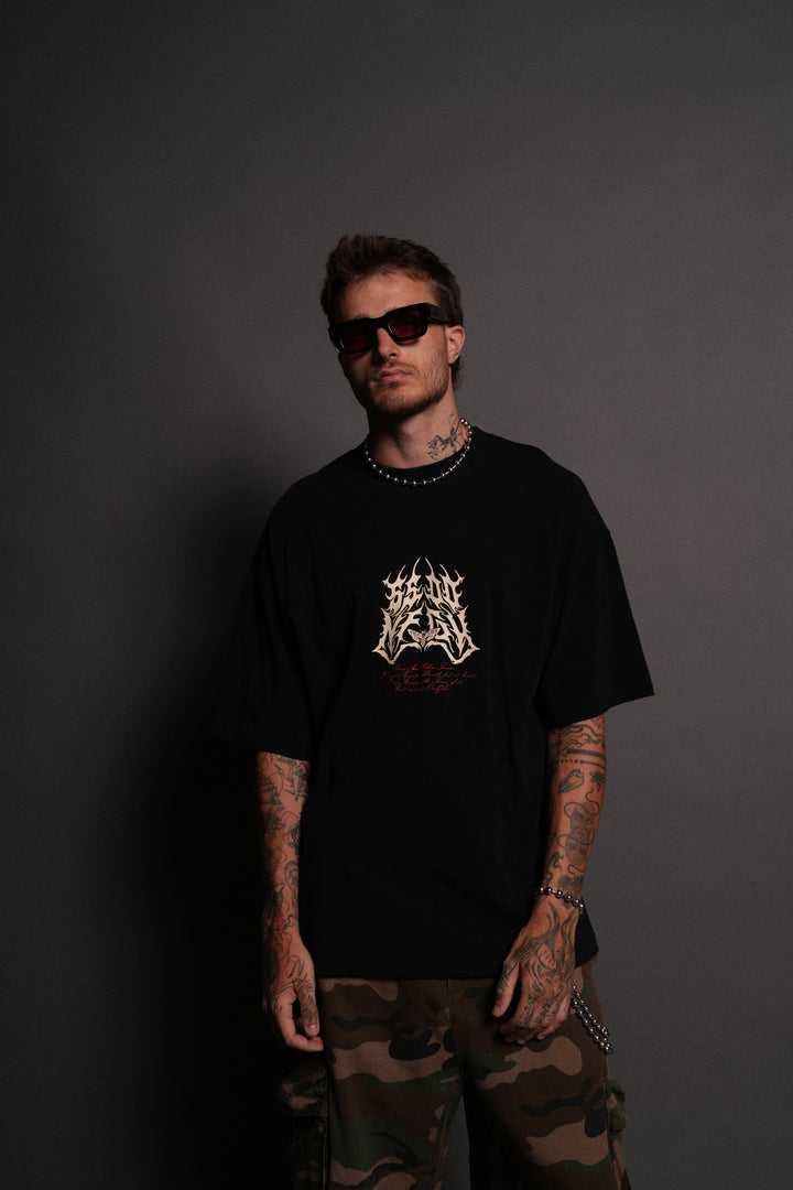 Messengers "Premium" Oversized Tee in Black