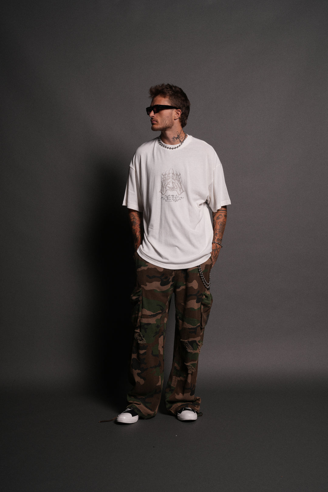Messengers "Premium" Oversized Tee in Cream