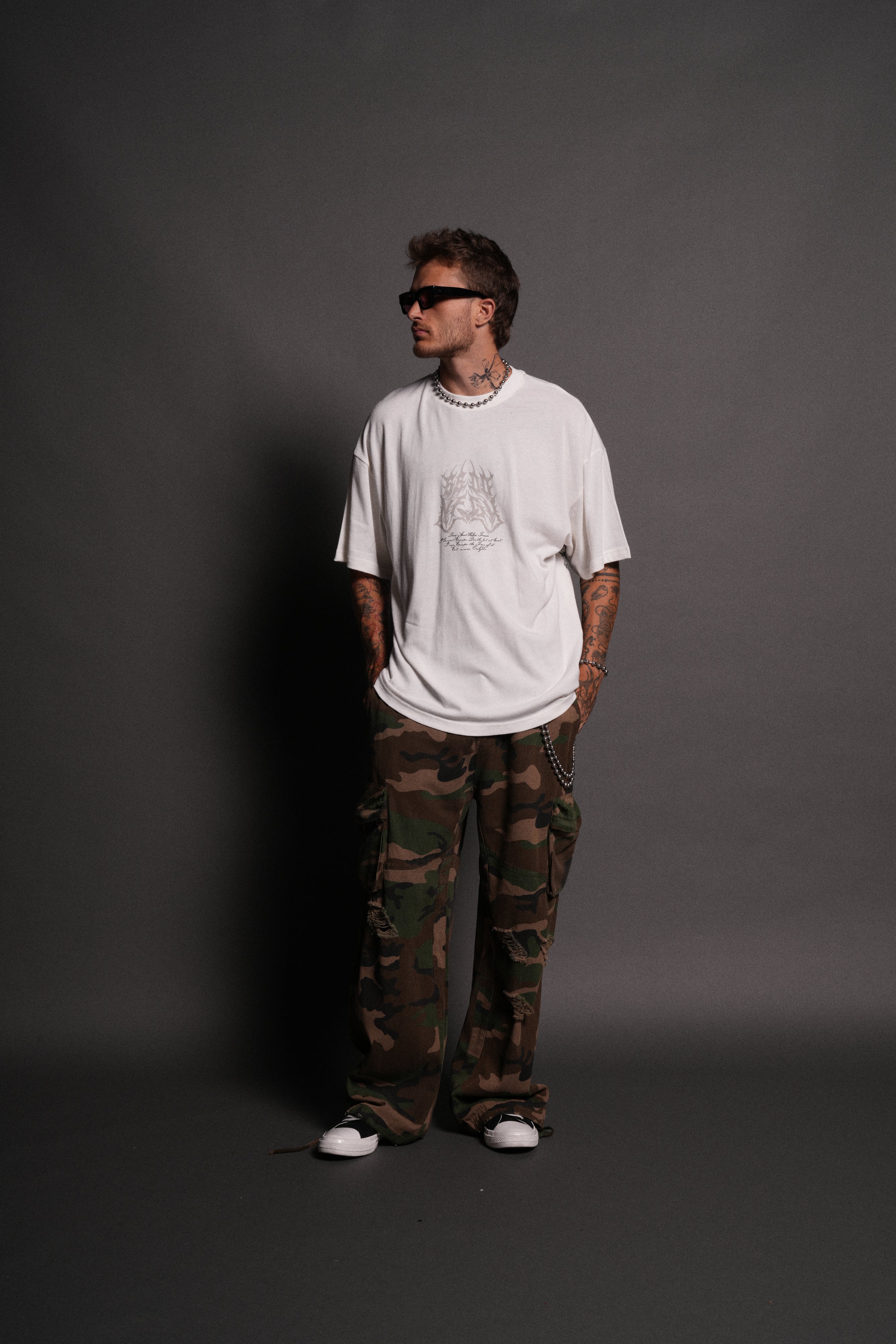 Messengers "Premium" Oversized Tee in Cream