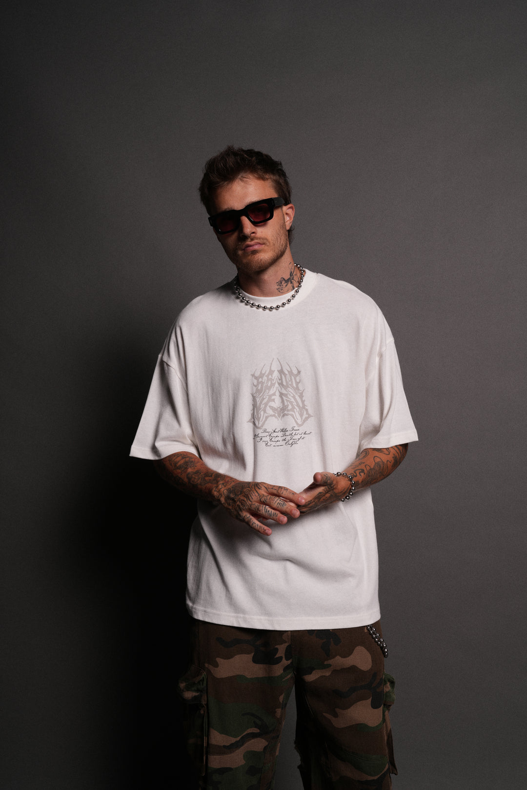 Messengers "Premium" Oversized Tee in Cream