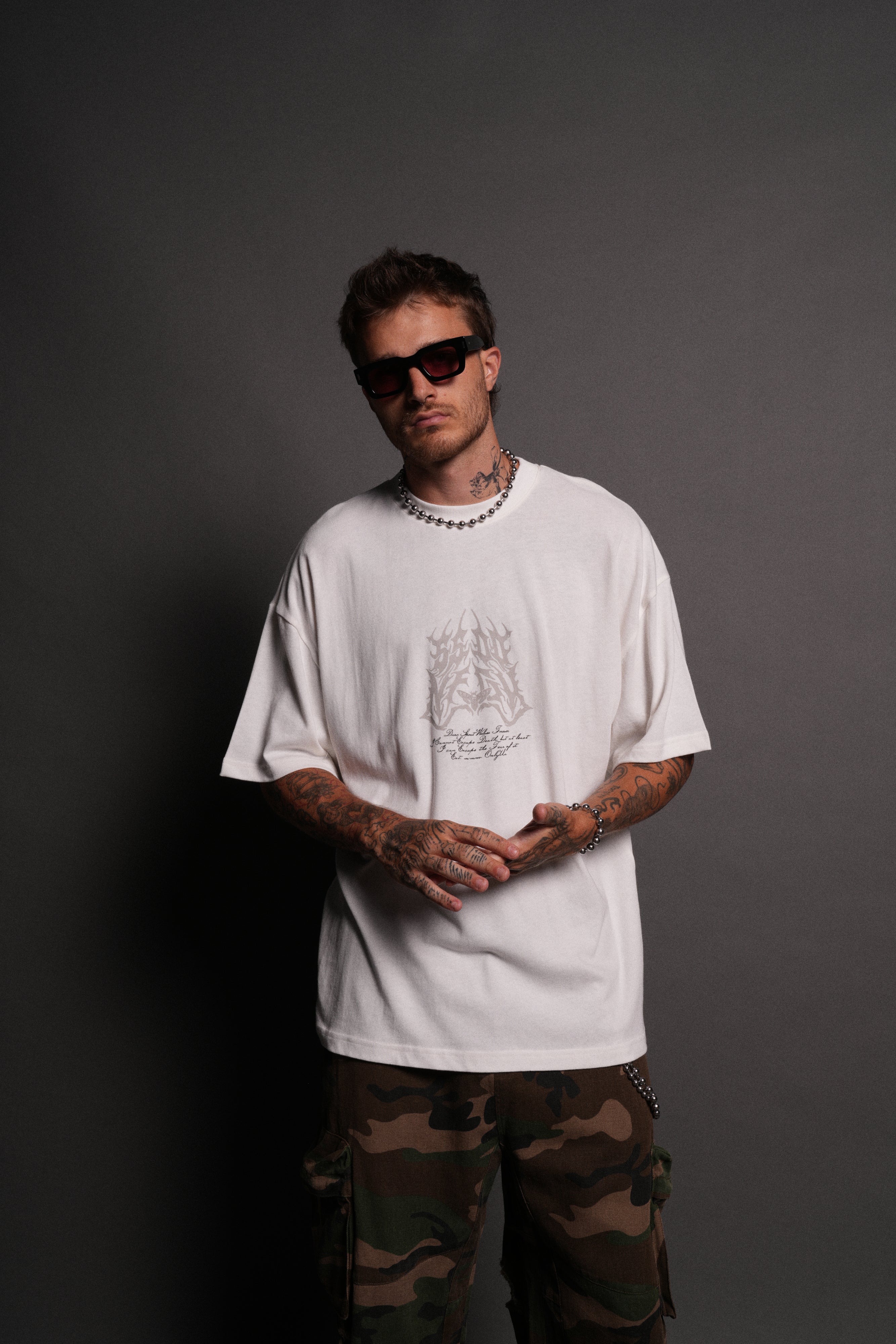 Messengers "Premium" Oversized Tee in Cream