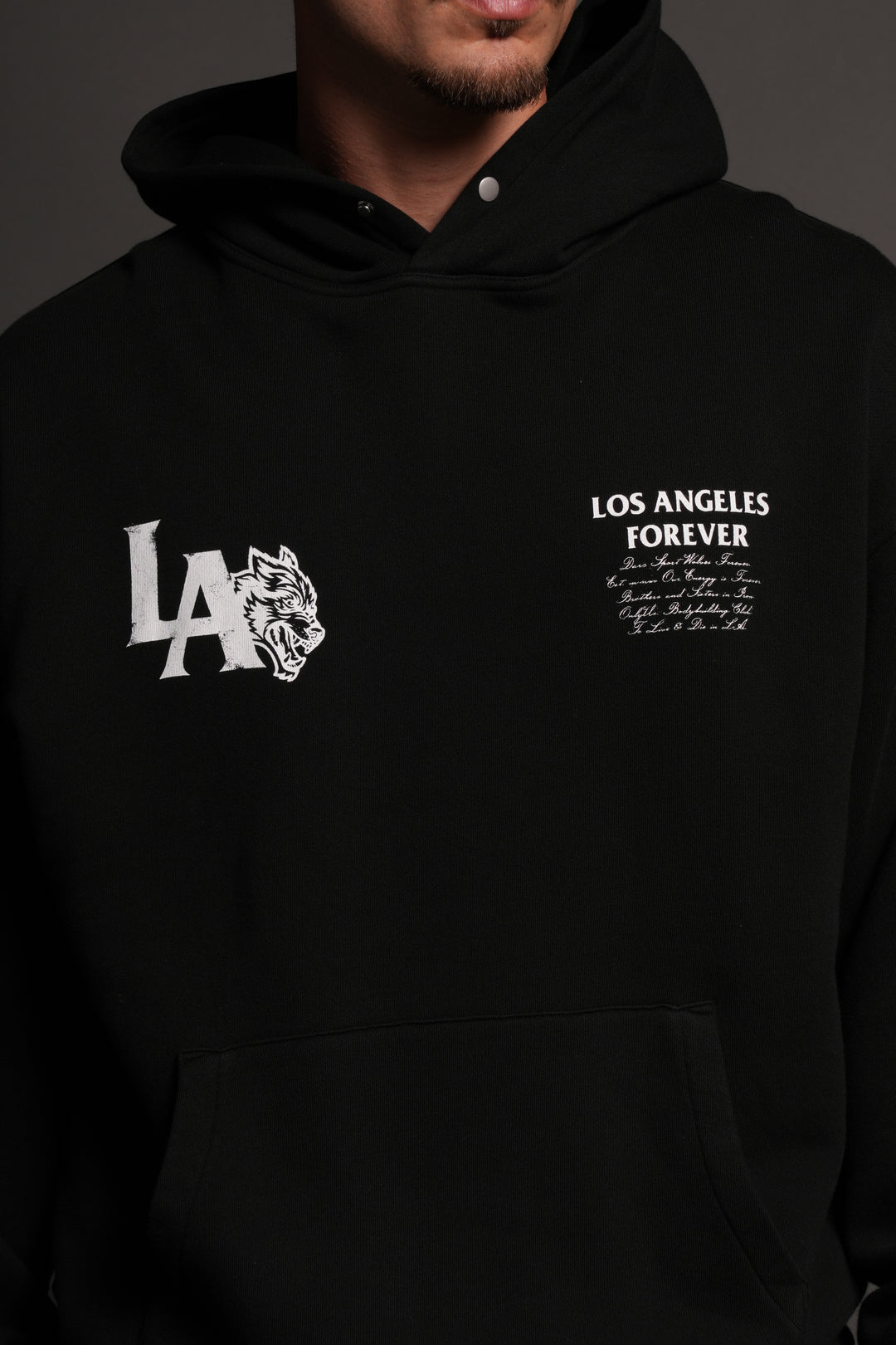 La Wolves V2 Pierce Hoodie in Black