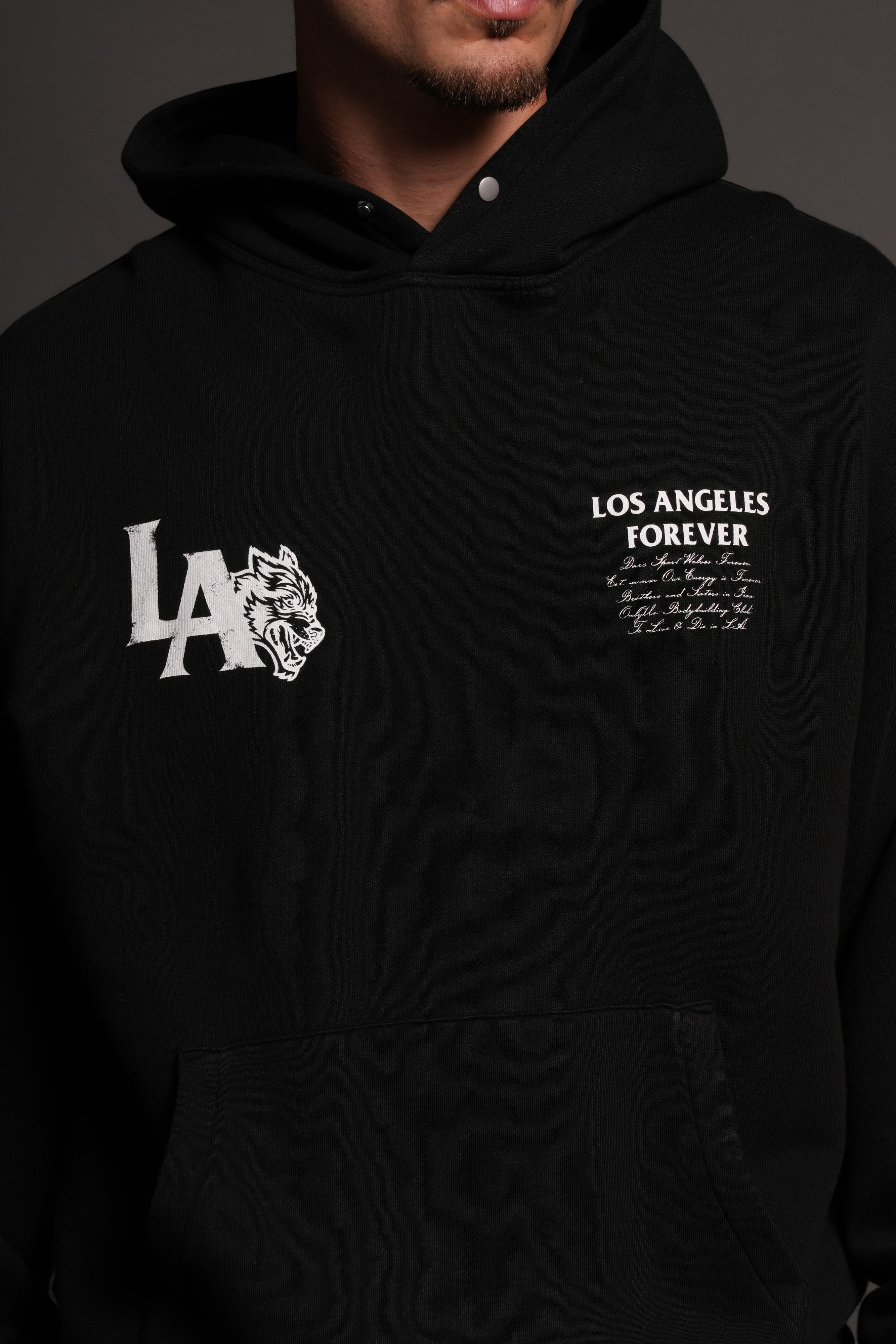 La Wolves V2 Pierce Hoodie in Black