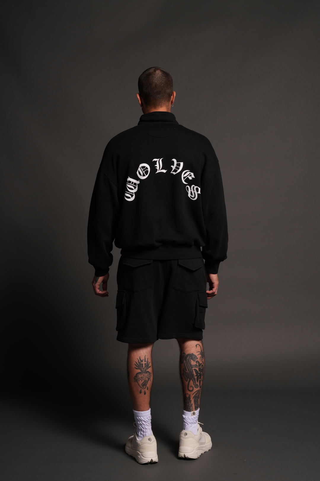 La Wolves V2 Duke 1/4 Zip Mock Neck in Black