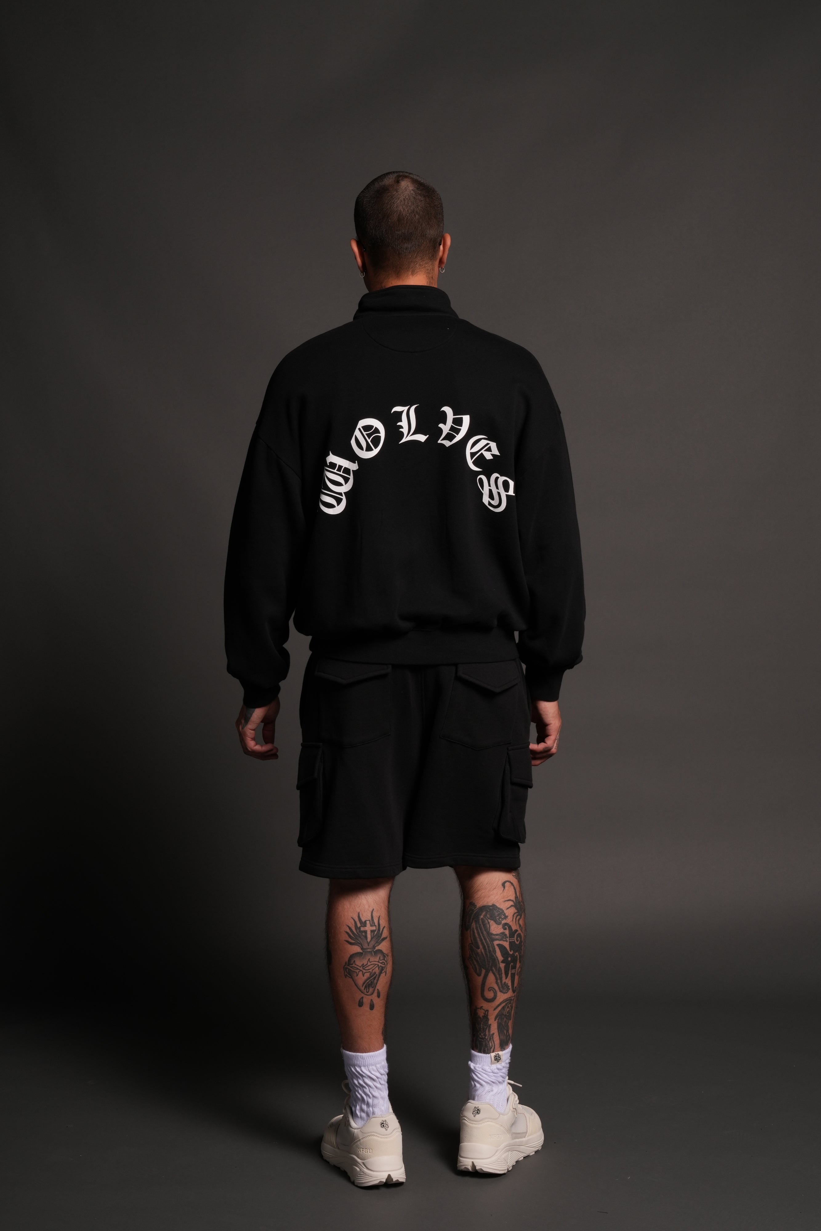 La Wolves V2 Duke 1/4 Zip Mock Neck in Black