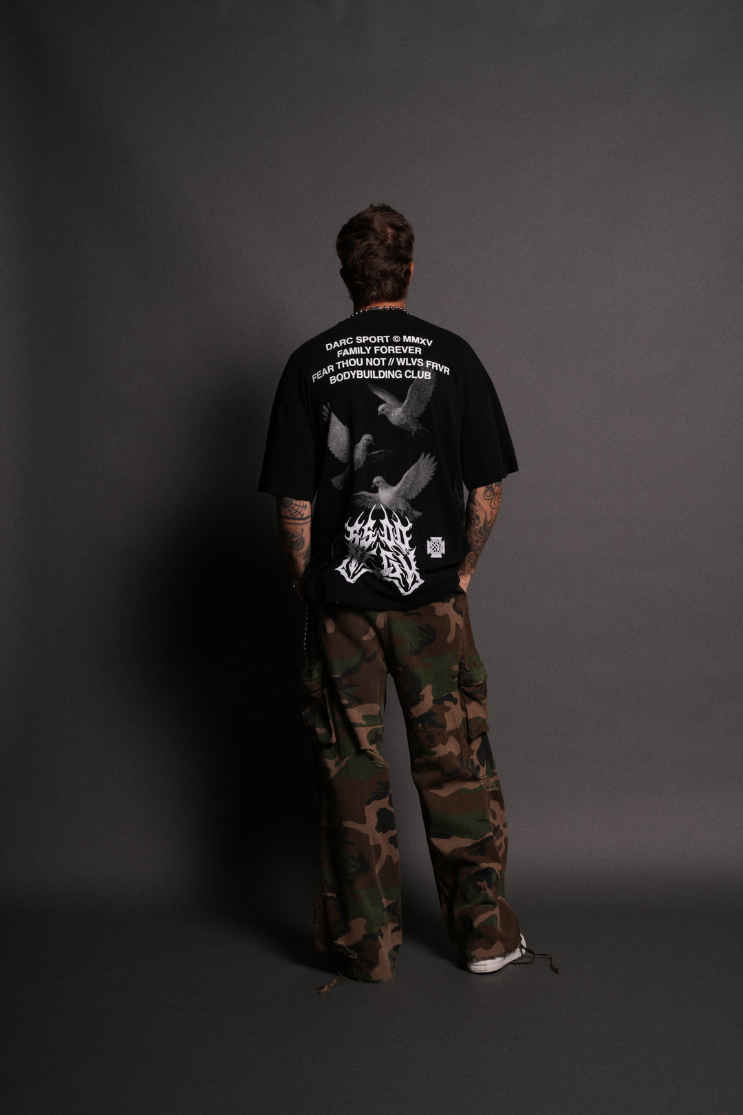 Darc Flight "Side By Side" Series Premium Oversized Tee in Black