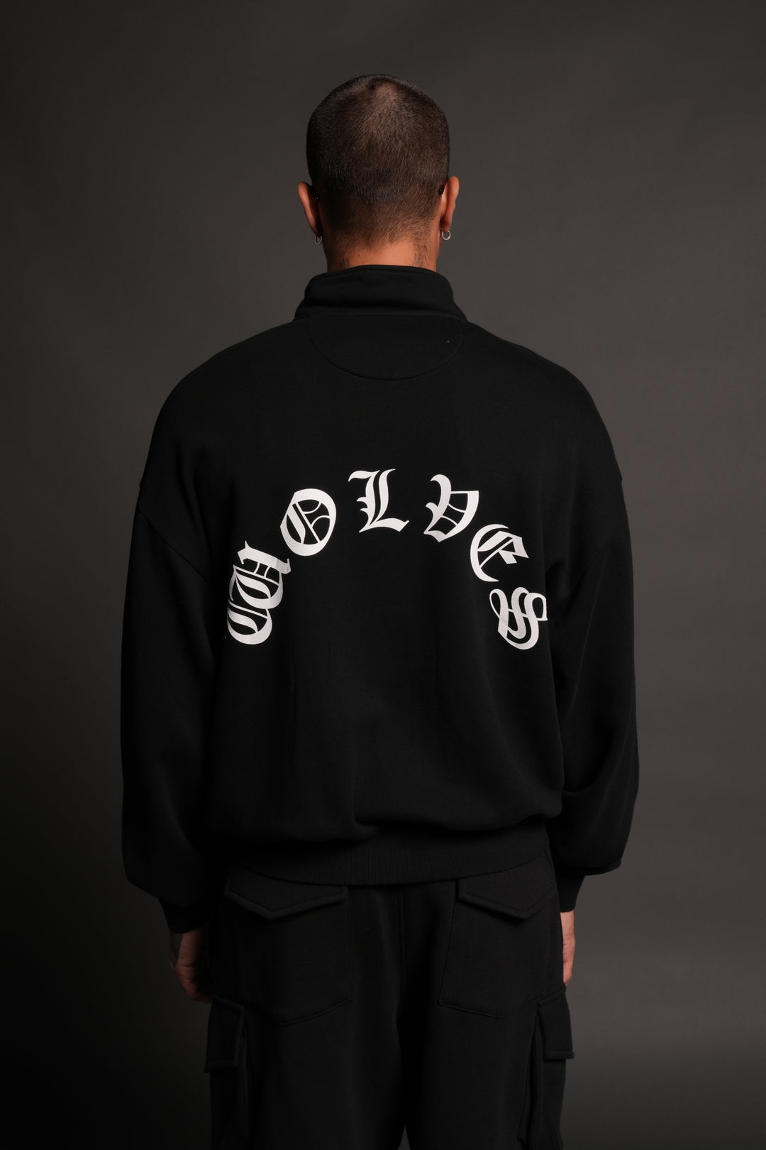 La Wolves V2 Duke 1/4 Zip Mock Neck in Black