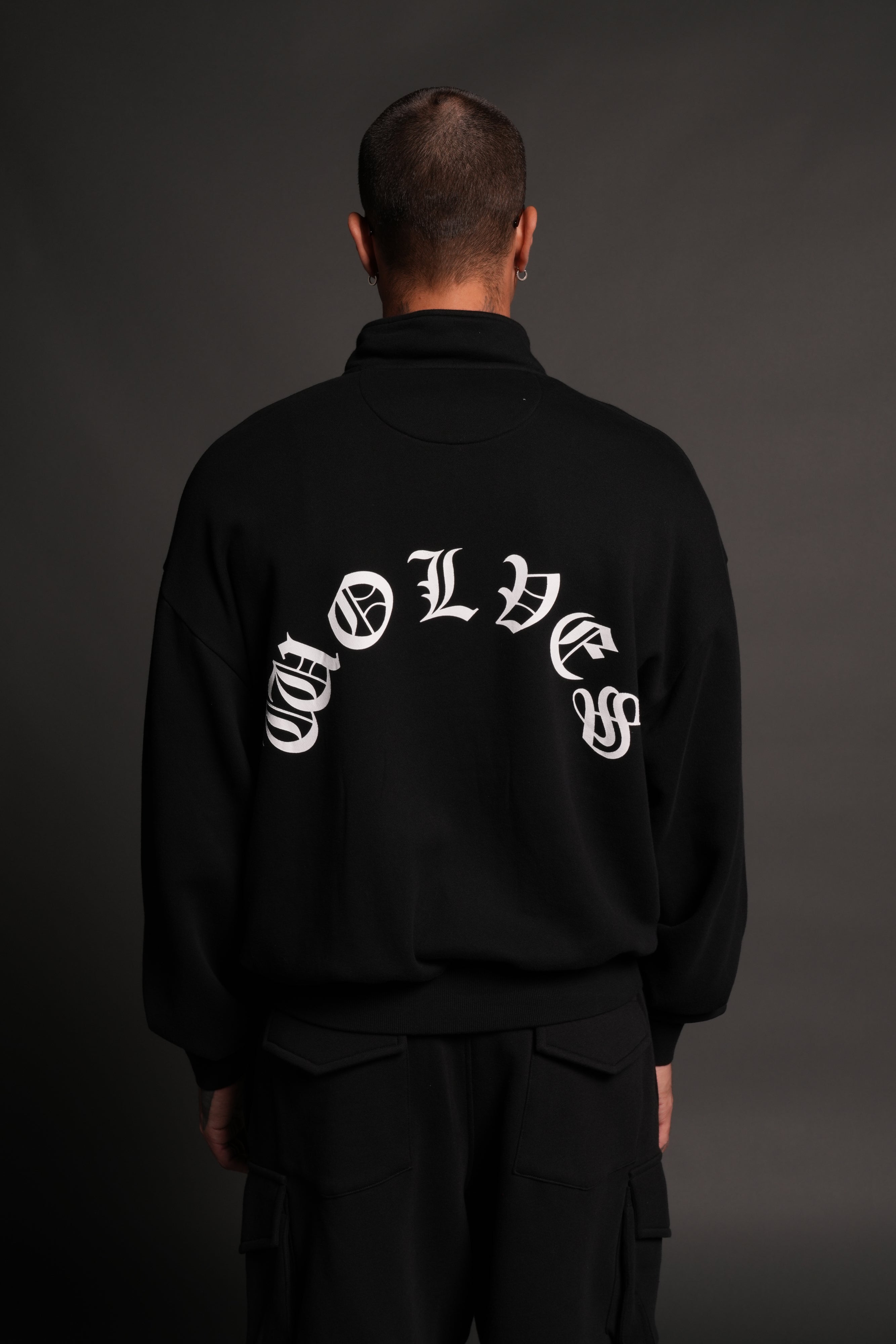 La Wolves V2 Duke 1/4 Zip Mock Neck in Black