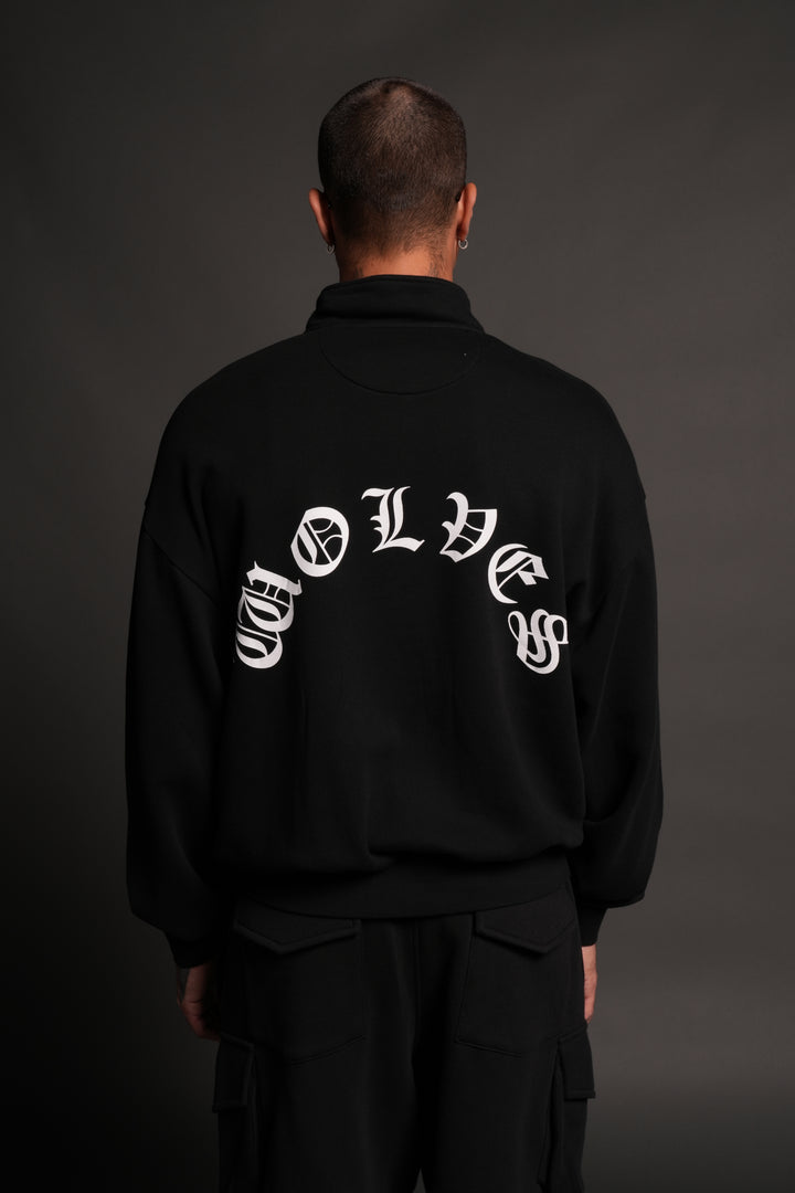 La Wolves V2 Duke 1/4 Zip Mock Neck in Black