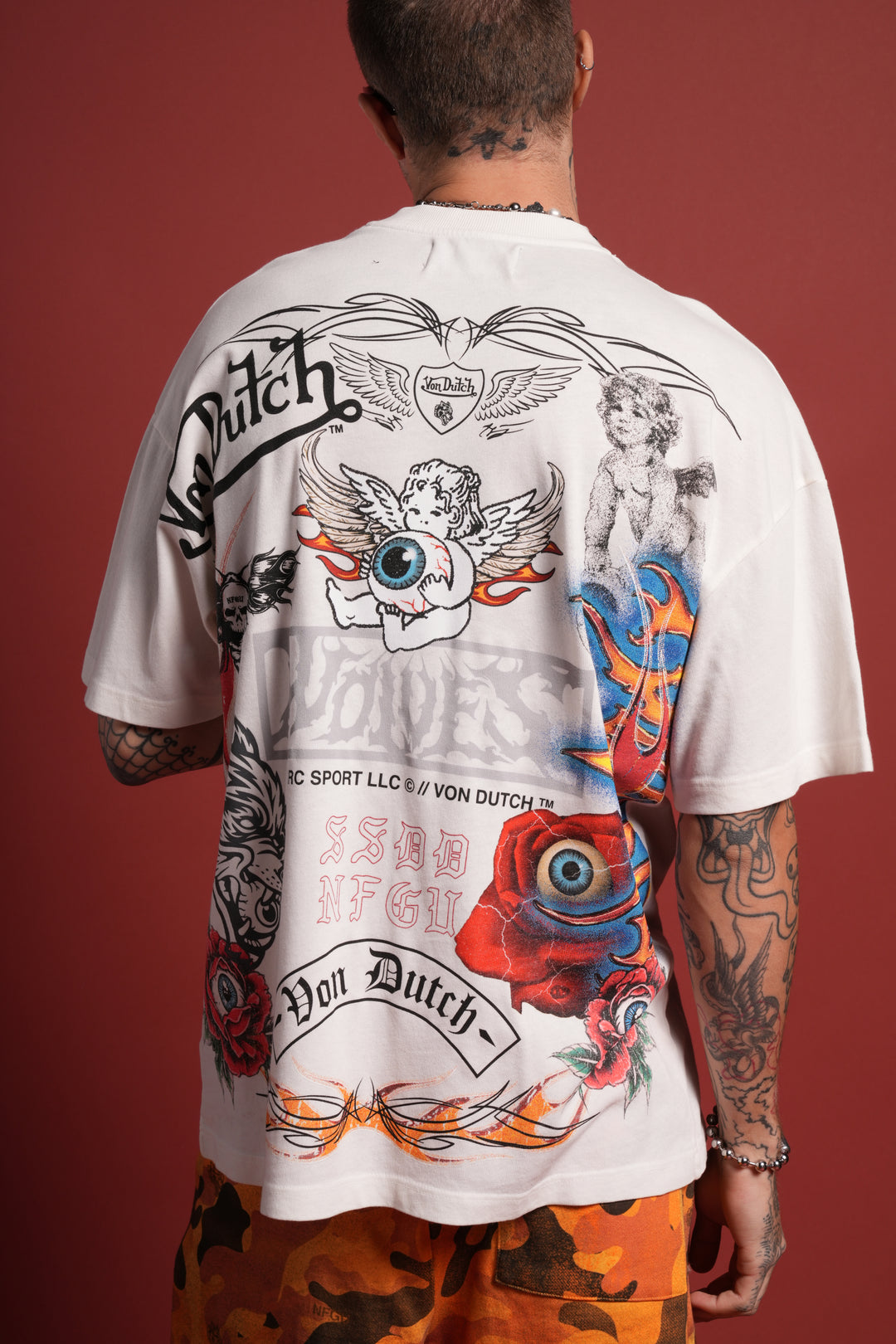 Kulture Klash Premium Oversized Tee in Cream