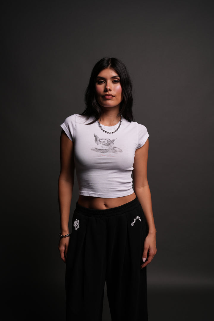 Watch Over Me "Baby" Tee in White
