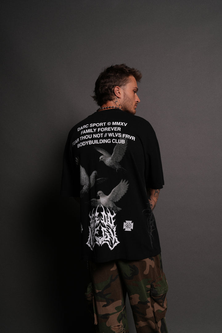 Darc Flight "Side By Side" Series Premium Oversized Tee in Black