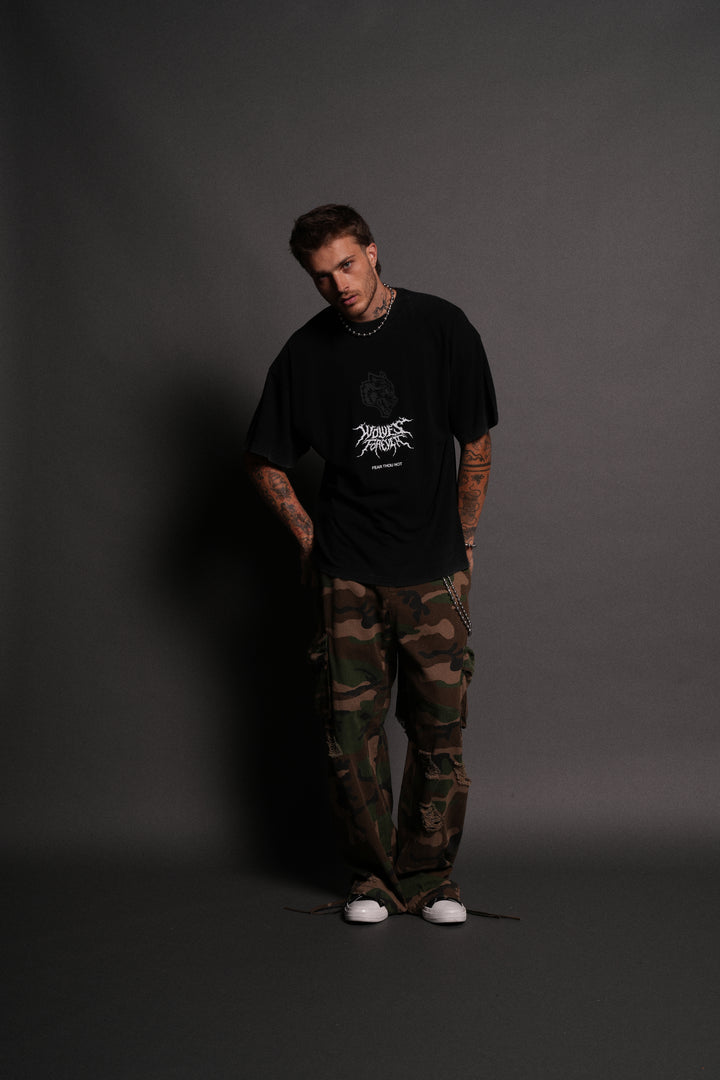 Casted Out "Premium" Oversized Tee in Black
