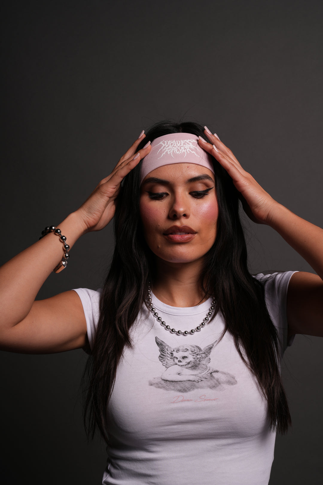 Forged From Iron Wide Headband in Blush Pink