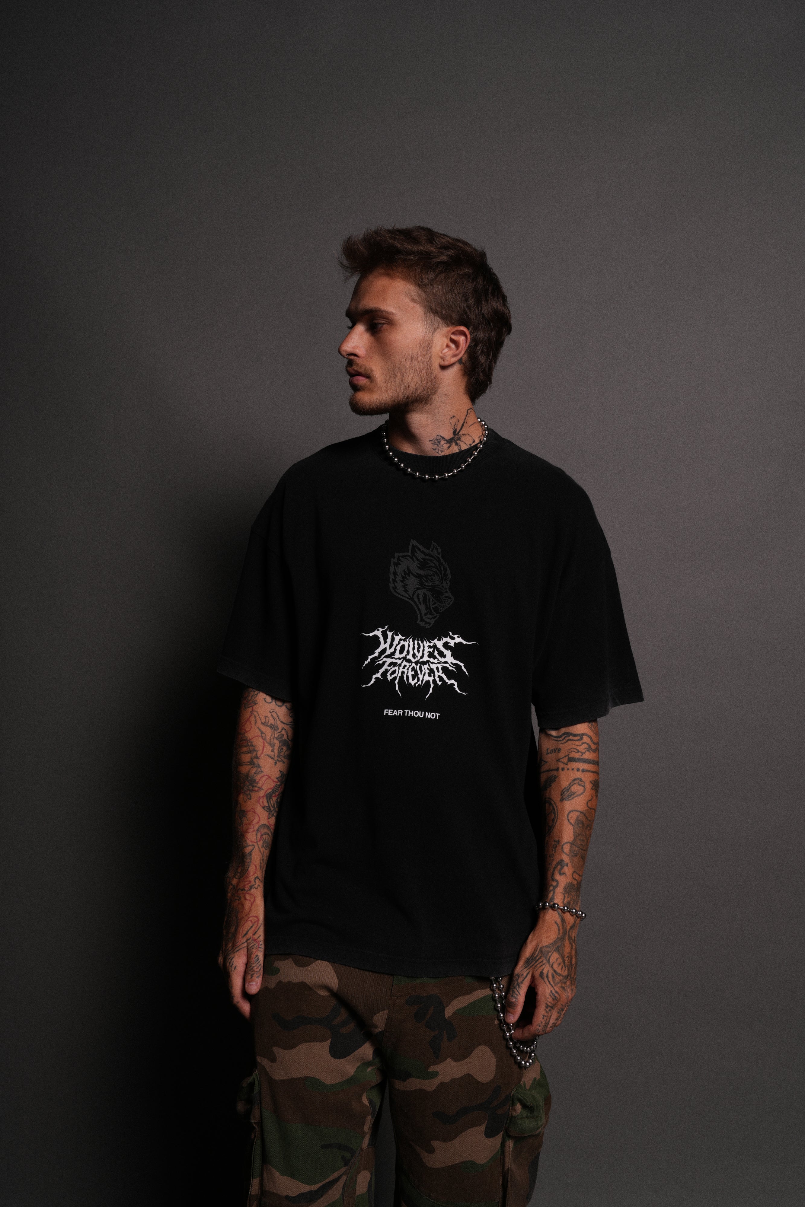 Casted Out "Premium" Oversized Tee in Black
