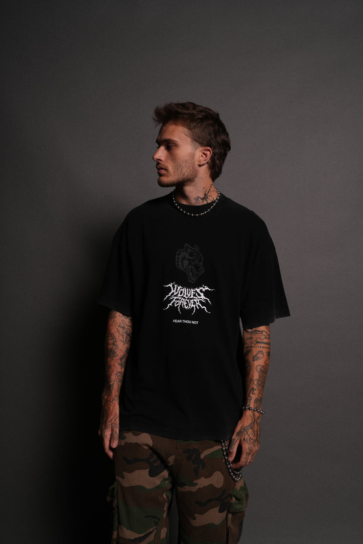 Casted Out "Premium" Oversized Tee in Black