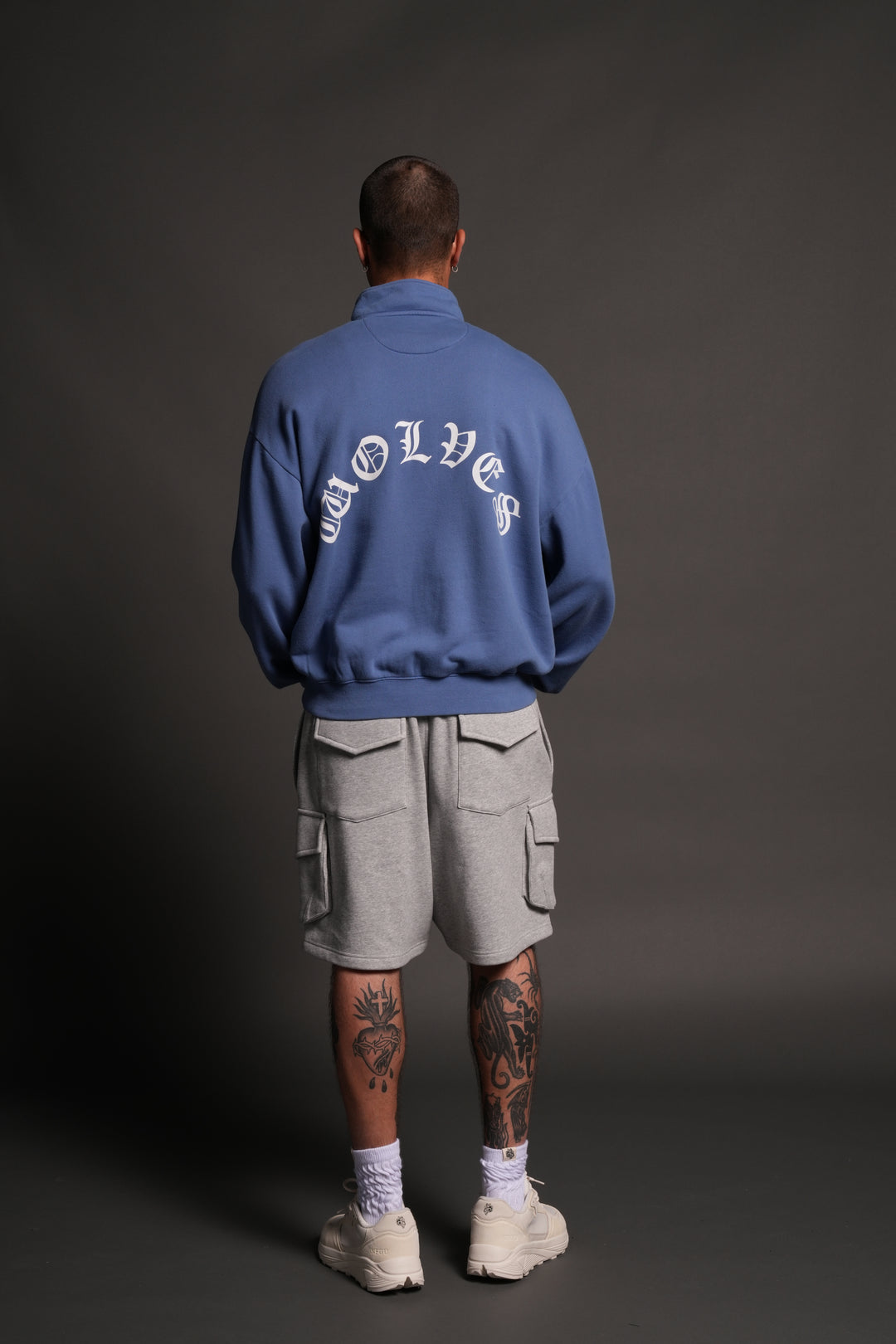 La Wolves V2 Duke 1/4 Zip Mock Neck in La Blue