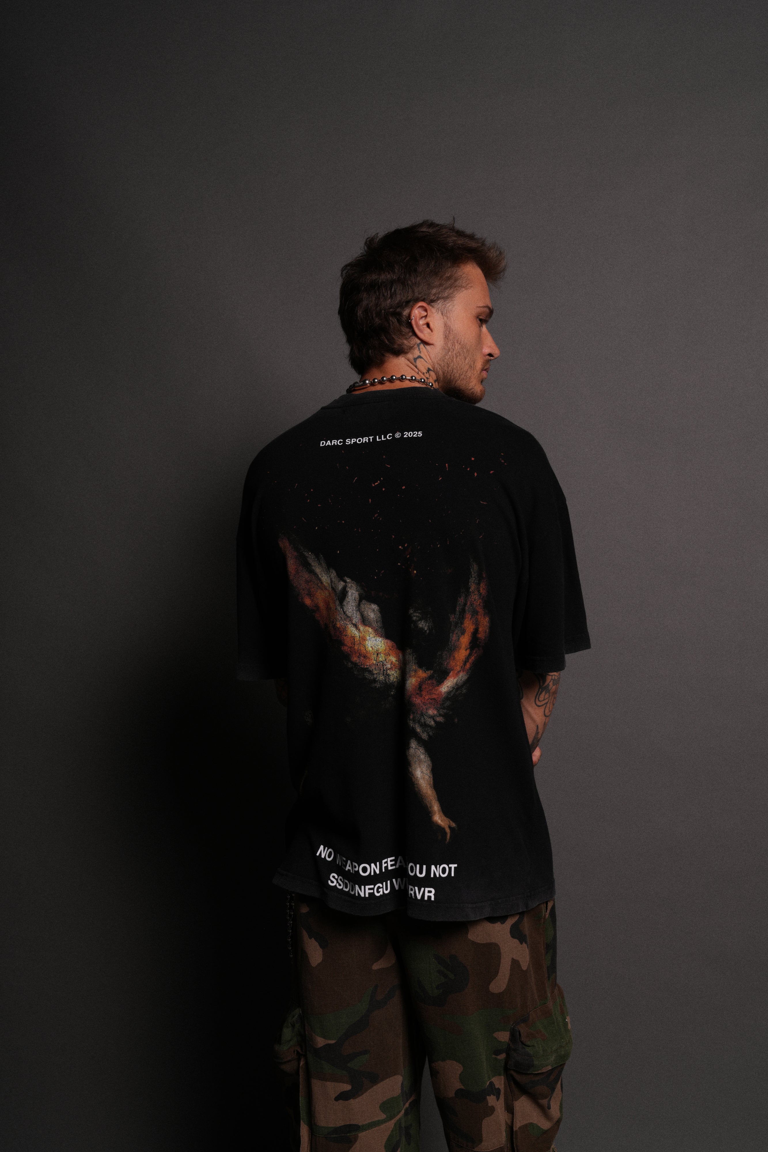 Casted Out "Premium" Oversized Tee in Black