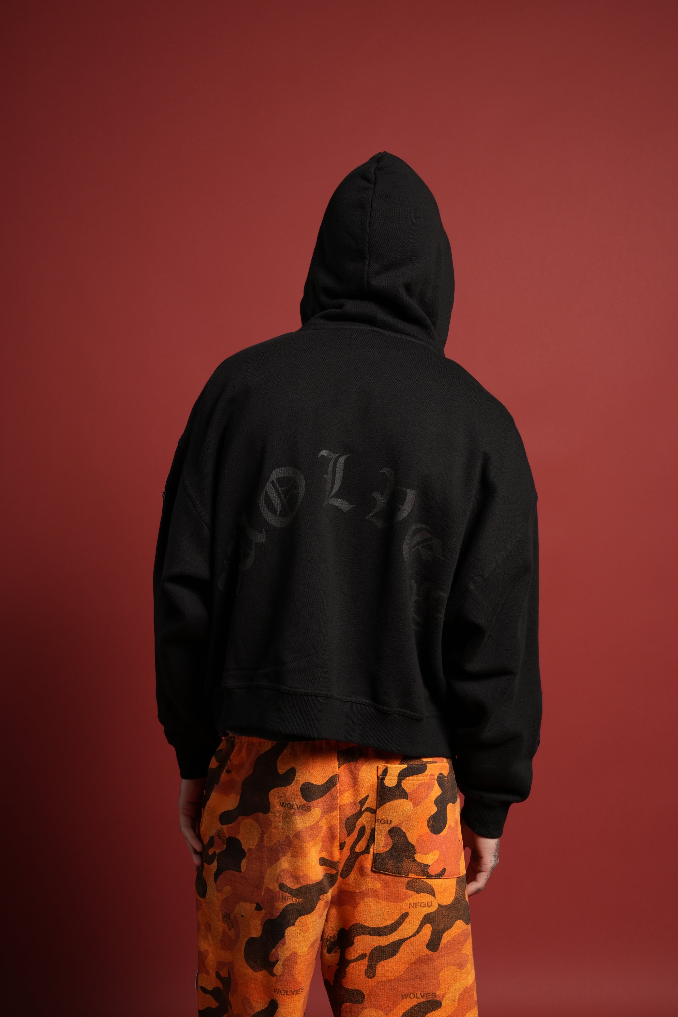 Darc Kulture Vex Double Zip Hoodie in Black